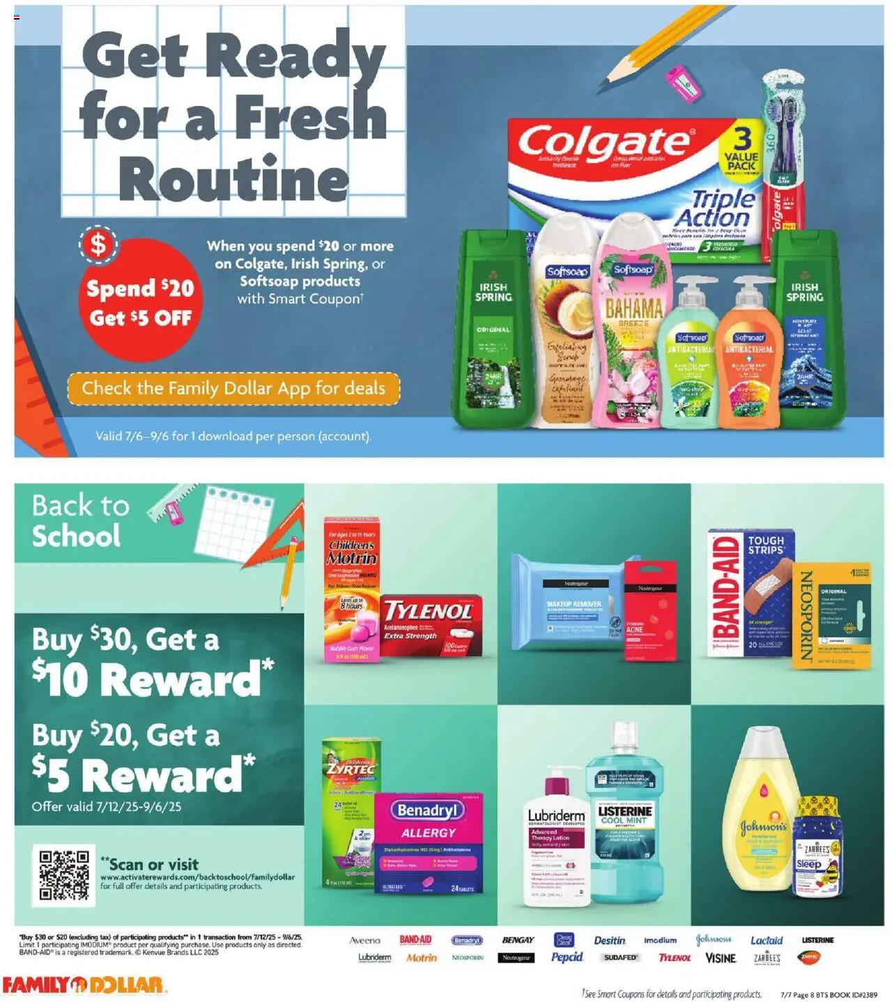 Family Dollar Back to School - valid from 07.07.2025 | Page: 14 | Products: Table, Makeup Remover