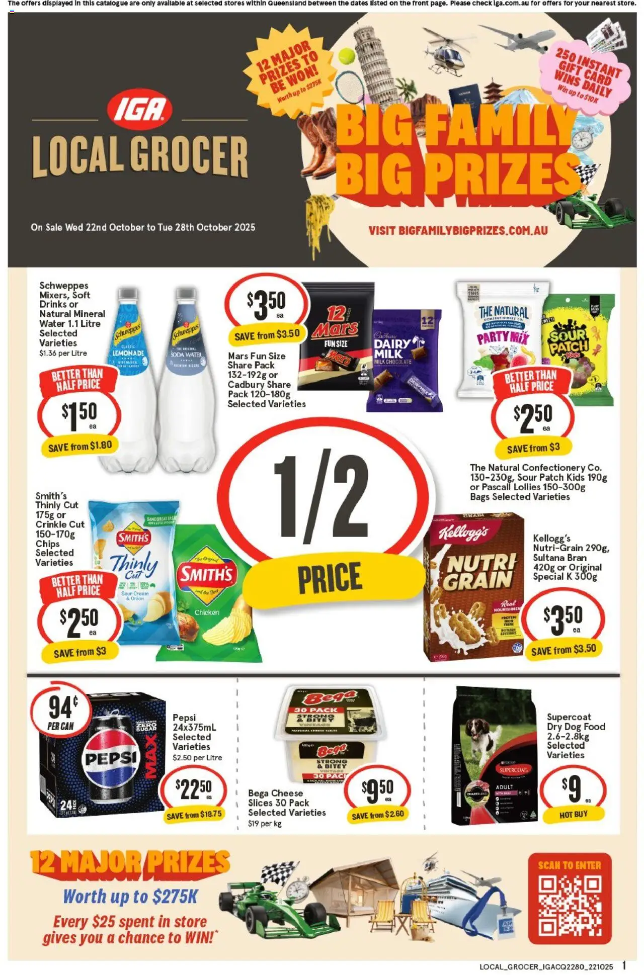 IGA catalogue - valid from 22.10.2025 | Page: 1 | Products: Dairy, Cheese, Dog food, Cream