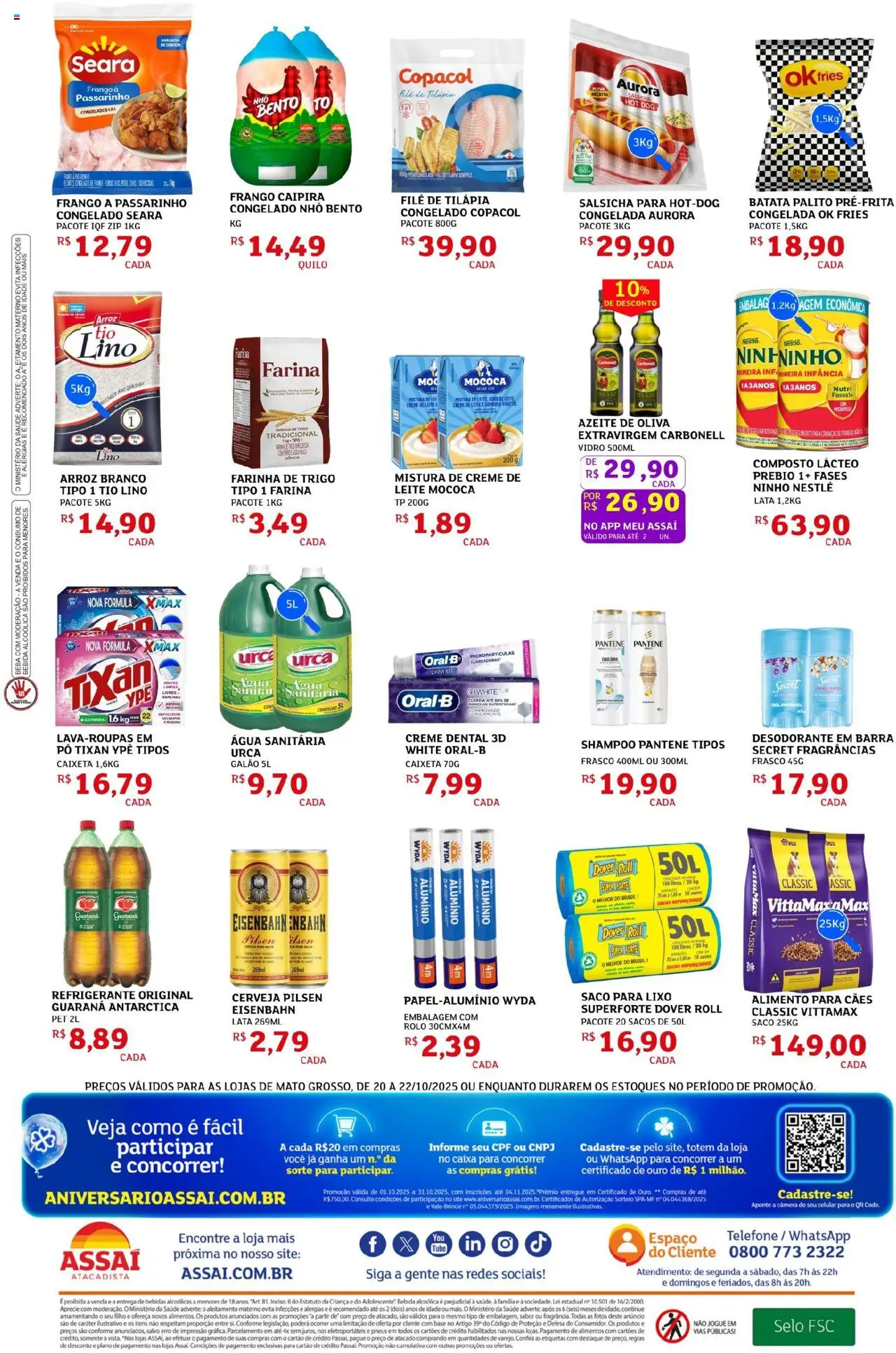 Assaí Atacadista Folheto - válido de 20.10.2025 | Página: 2 | Produtos: Saco para lixo, Rolo, Eisenbahn, Base
