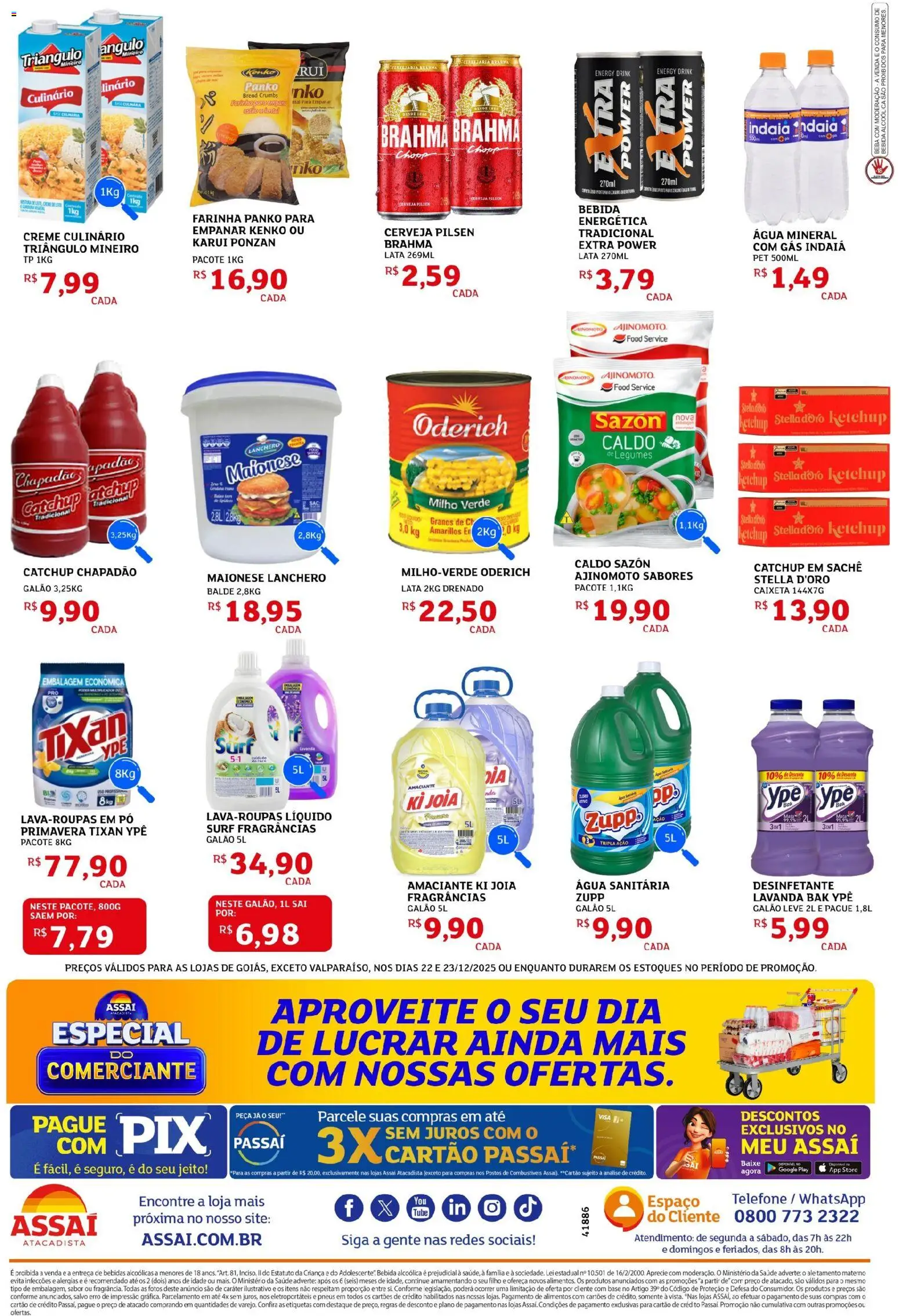 Assaí Atacadista Folheto - válido de 22.12.2025 | Página: 2 | Produtos: Bebida, Água mineral, Desinfetante, Água sanitária