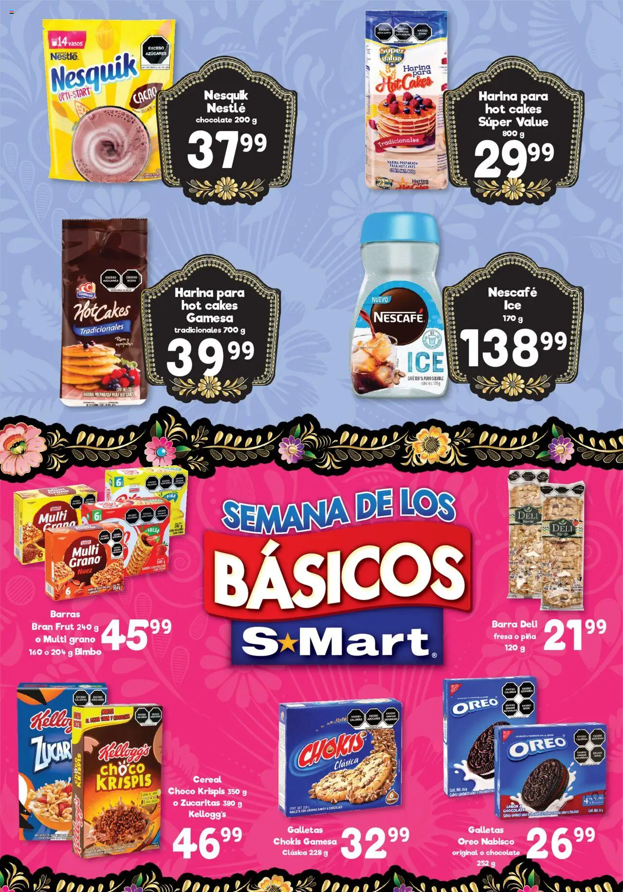 Nuevas ofertas de S-Mart válidas en toda la República Mexicana desde el 19.08.2025. ¡Encuentra las mejores ofertas en S-Mart - Folleto de Feria - Monterrey! | Página: 3 | Productos: Harina, Café, Chocolate, Cacao