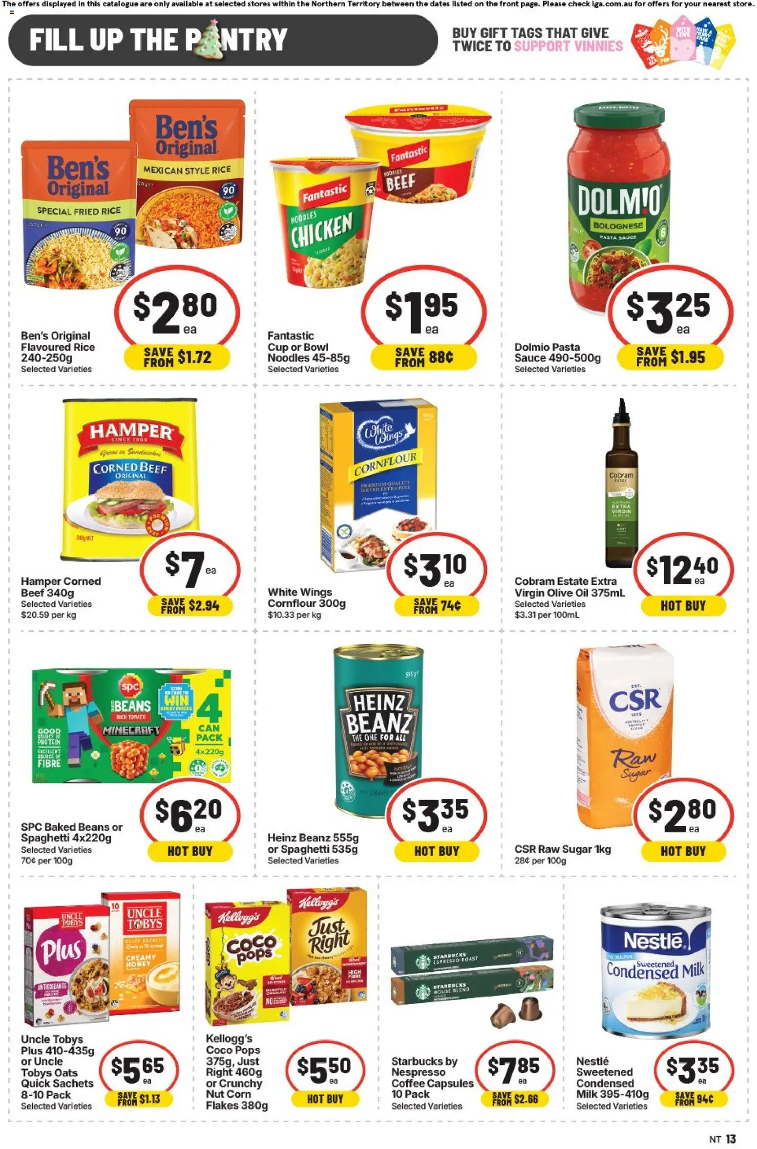 IGA catalogue - valid from 12.11.2025 | Page: 10 | Products: Chicken, Rice, Pasta, Sugar