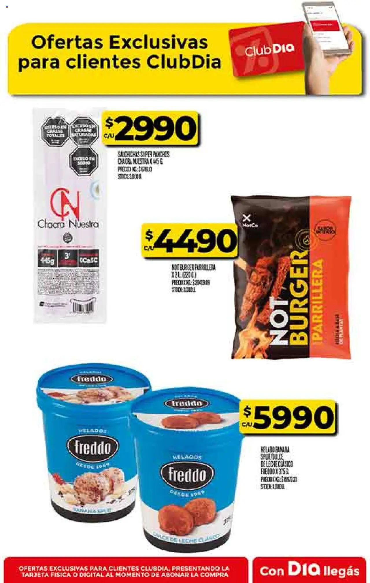 Supermercado DIA Ofertas - Salta y Jujuy │ válido desde el 06.08.2025 | Página: 43 | Productos: Helado, Banana, Leche