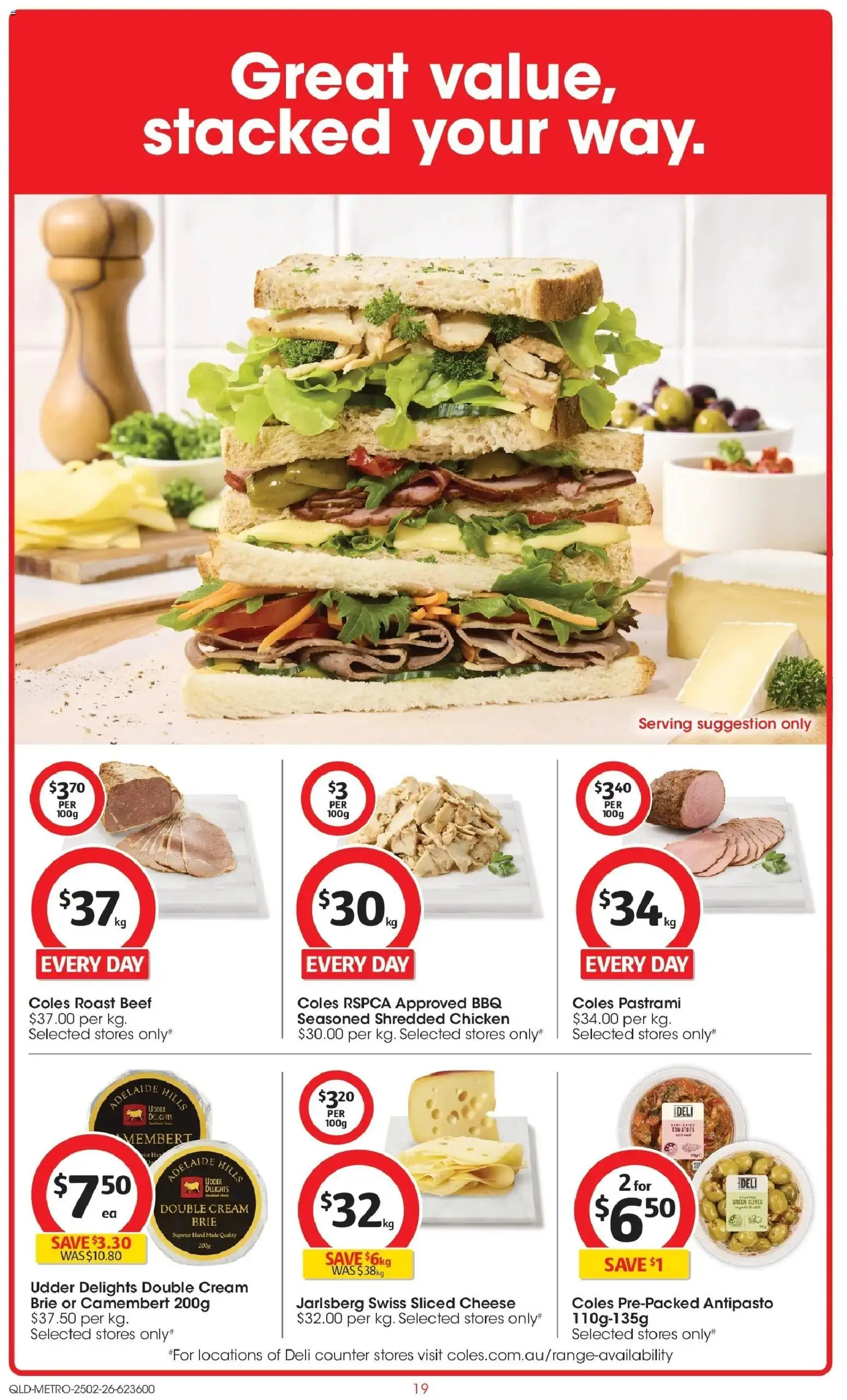 Coles catalogue - valid from 25.02.2026 | Page: 19 | Products: Cheese, Chicken, Olives, Cream