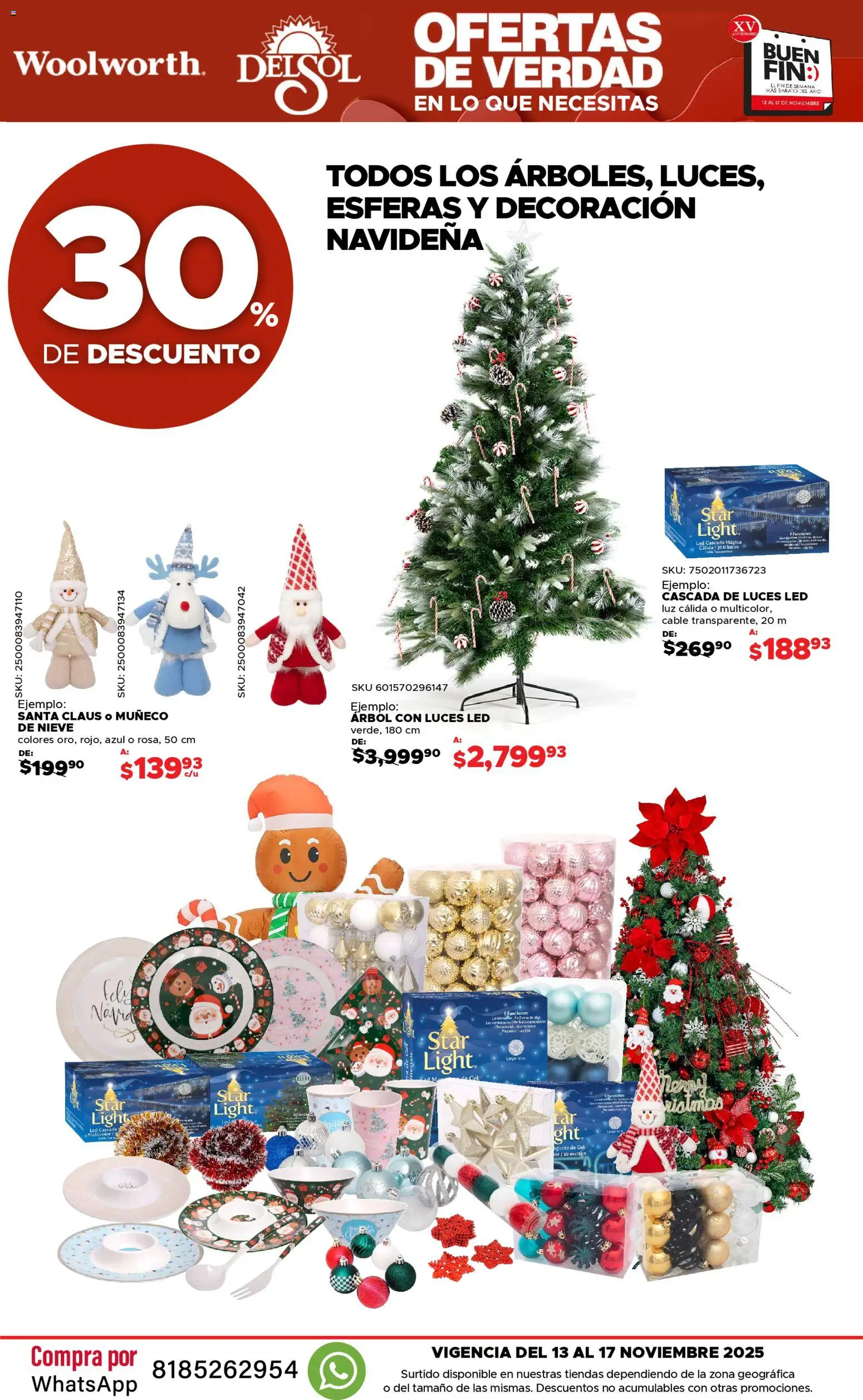 Nuevas ofertas de Del Sol y Woolworth válidas en toda la República Mexicana desde el 13.11.2025. ¡Encuentra las mejores ofertas en Del Sol y Woolworth Buen fin! | Página: 26 | Productos: Cable