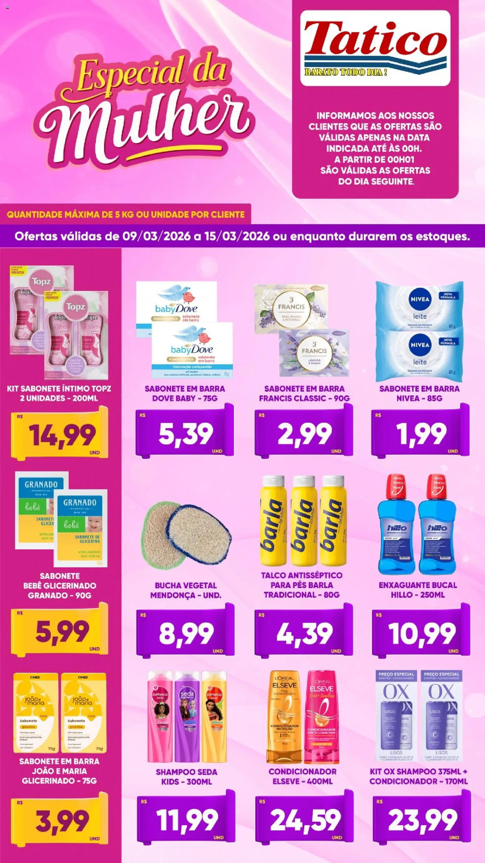 Tatico Folheto - válido de 09.03.2026 | Página: 6 | Produtos: Condicionador, Enxaguante bucal, Leite, Base