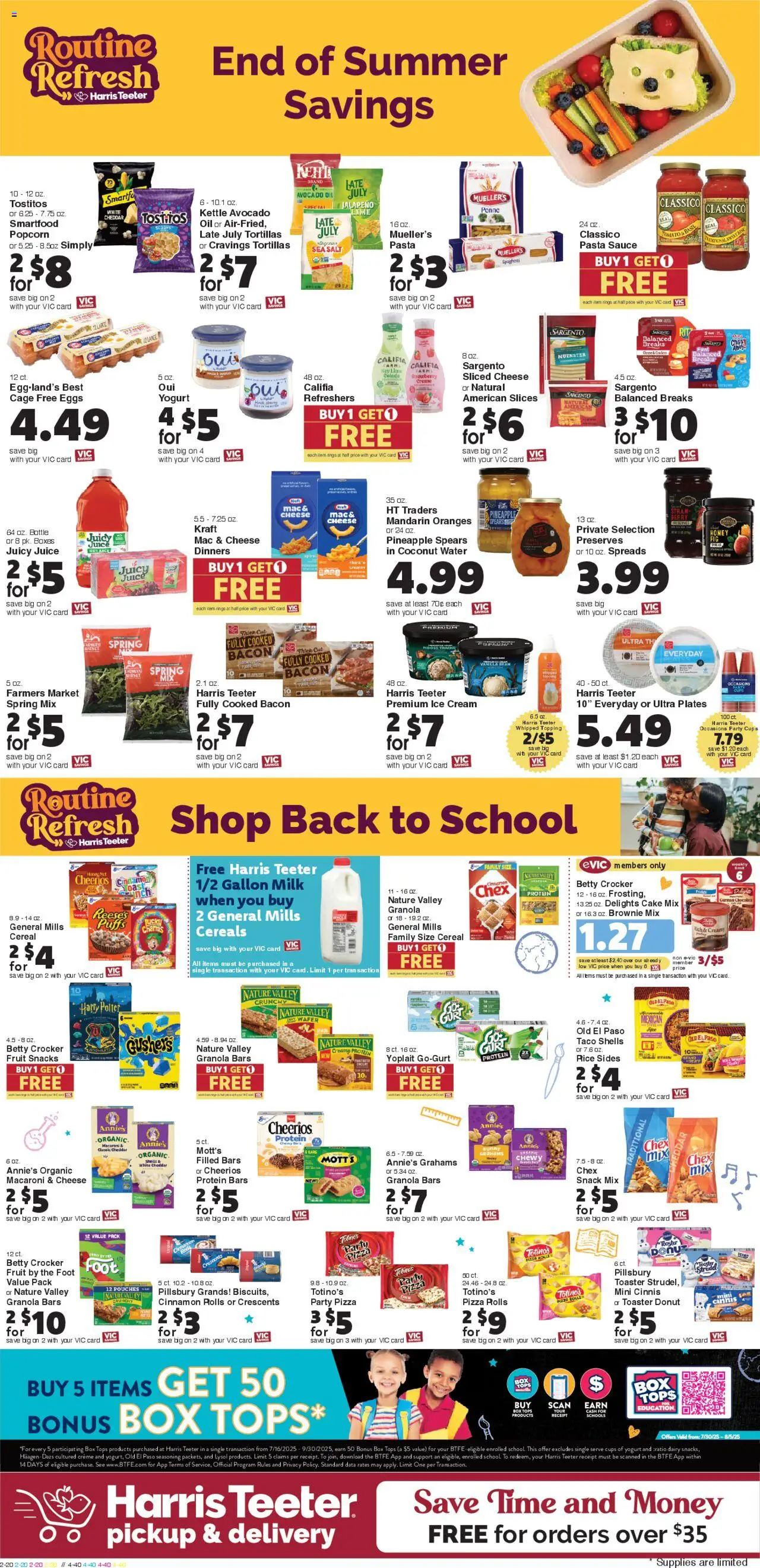 Harris Teeter Weekly Ad - SC - valid from 30.07.2025 | Page: 5 | Products: Toaster, Pizza, Pasta, Lime