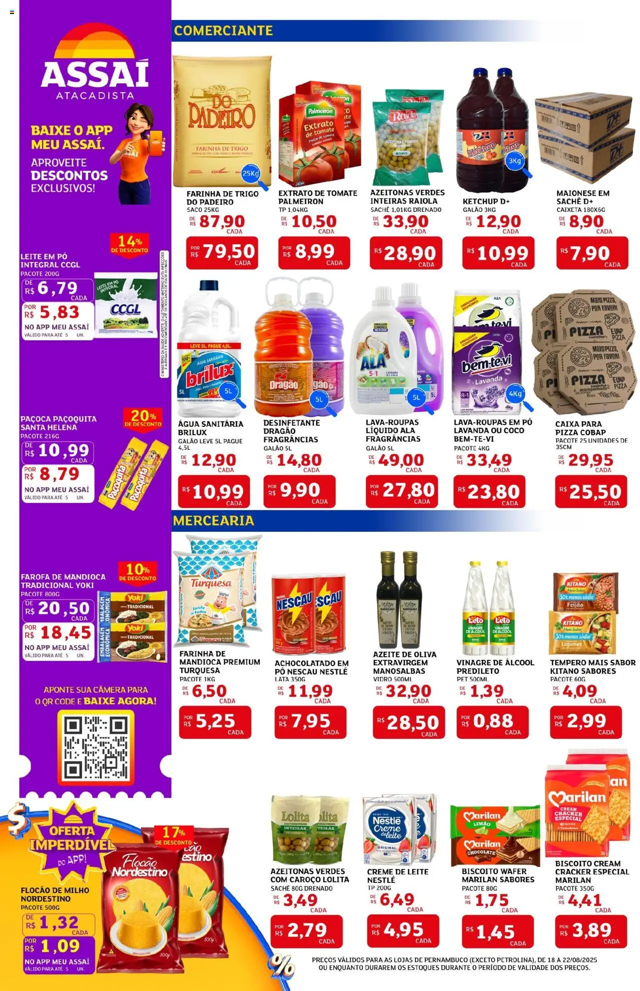 Assaí Atacadista Folheto - válido de 18.08.2025 | Página: 2 | Produtos: Nescau, Achocolatado, Pizza, Azeite
