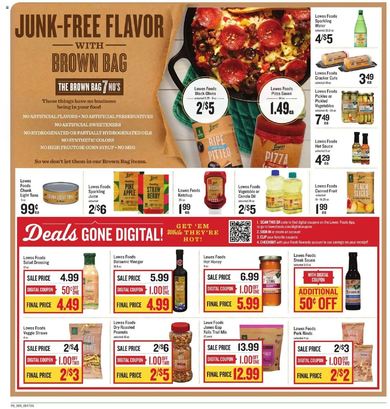 Lowes Foods Weekly Ad - GA - valid from 17.09.2025 | Page: 8 | Products: Vinegar, Juice, Ketchup, Peach