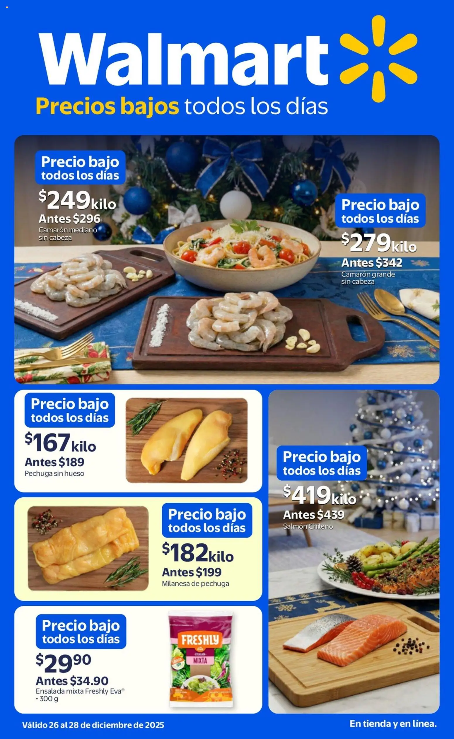 Nuevas ofertas de Walmart válidas en toda la República Mexicana desde el 26.12.2025. ¡Encuentra las mejores ofertas en Walmart catálogo Ofertas! | Página: 1 | Productos: Milanesa, Ensalada