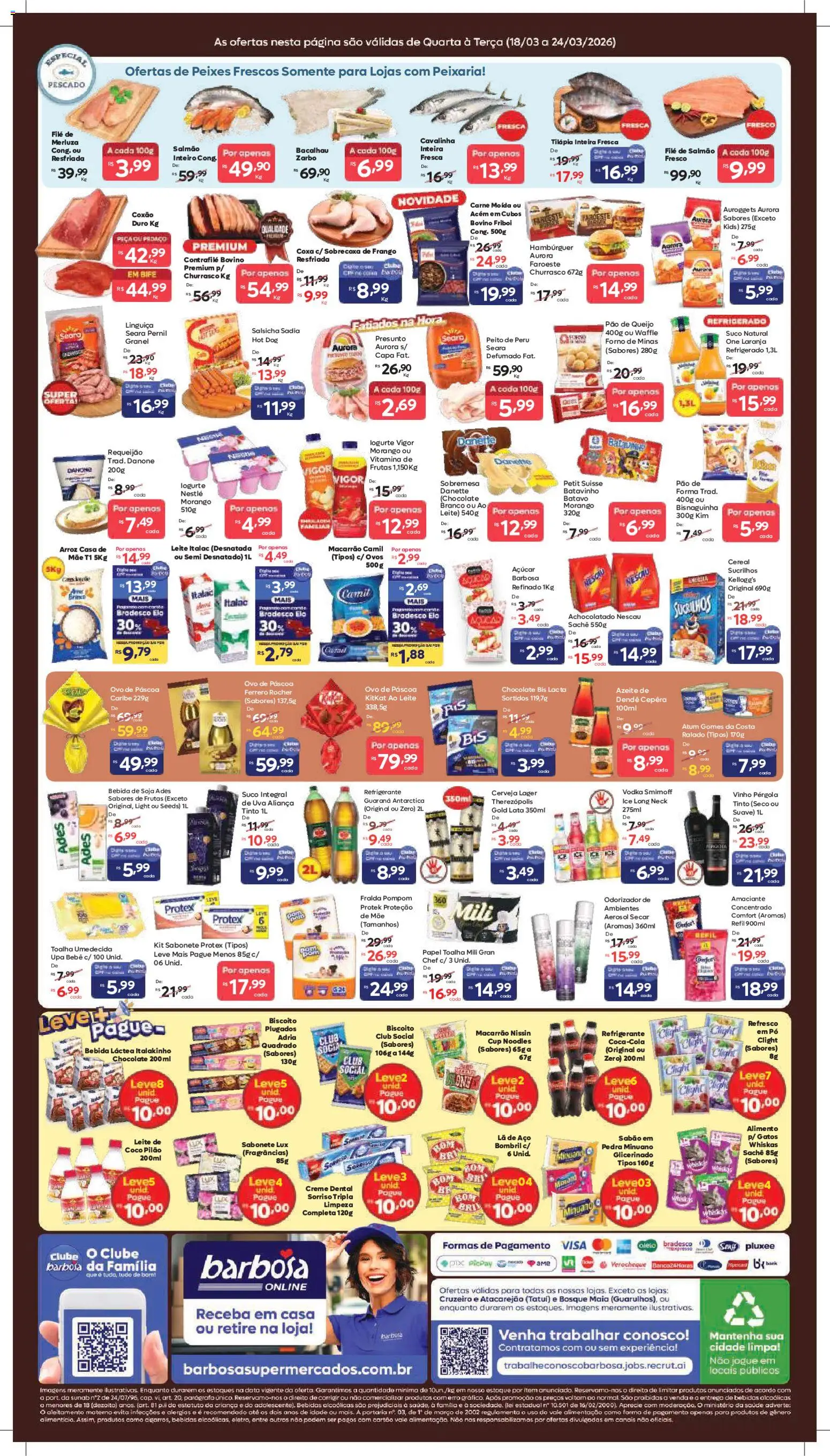 Barbosa Supermercados Folheto - válido de 18.03.2026 | Página: 2 | Produtos: Refresco, Aliança, Azeite, Toalha umedecida