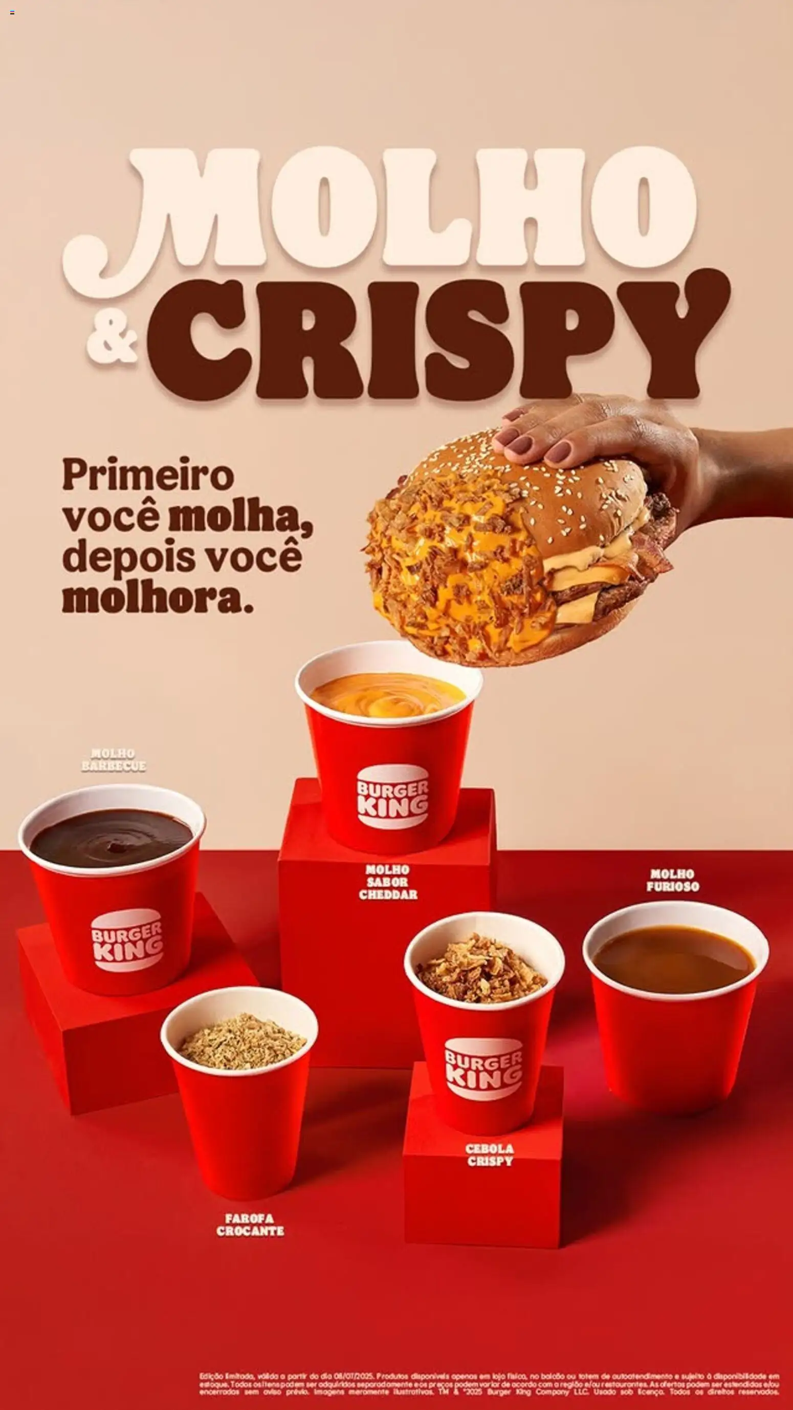 Burger King Folheto - válido de 07.11.2025 | Página: 4 | Produtos: Cebola, Cheddar, Farofa