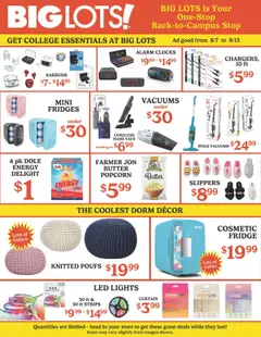 Preview of Big Lots weekly ads valid from 07.08.2025