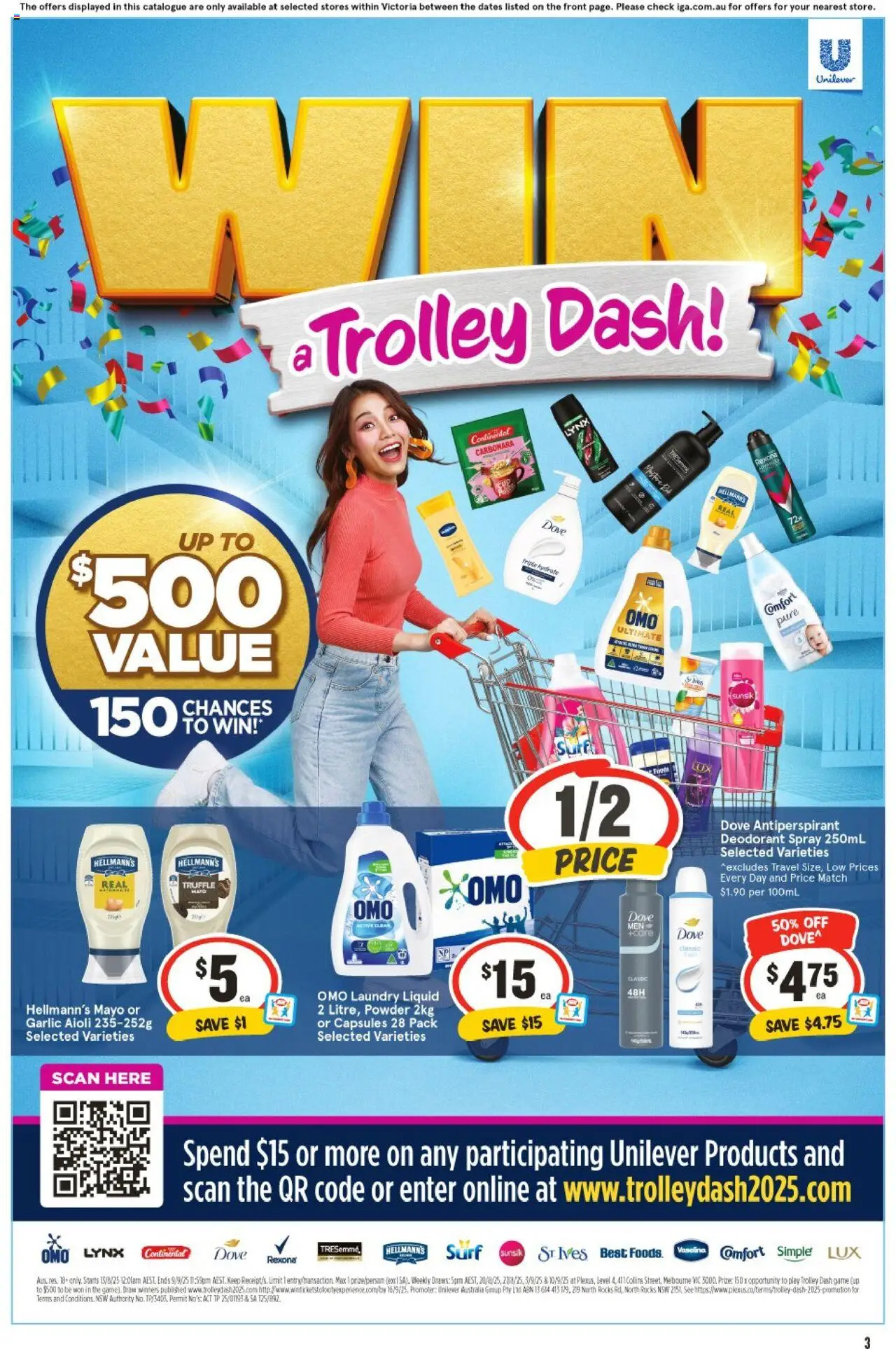 IGA catalogue - valid from 13.08.2025 | Page: 3 | Products: Shelf, Toilet, Milk, Dairy