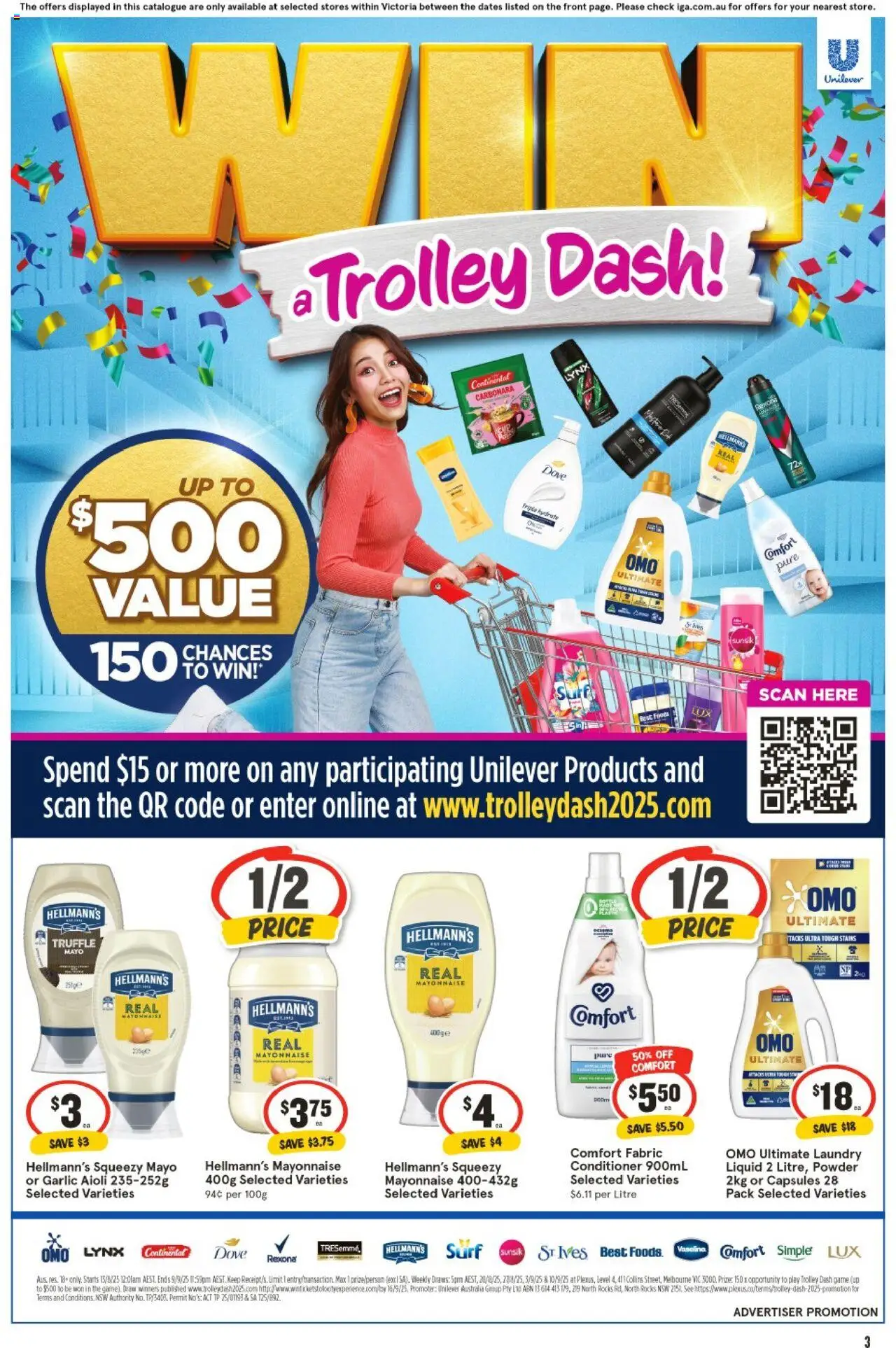 IGA catalogue - valid from 27.08.2025 | Page: 4 | Products: Powder, Trolley, Mayonnaise, Vaseline