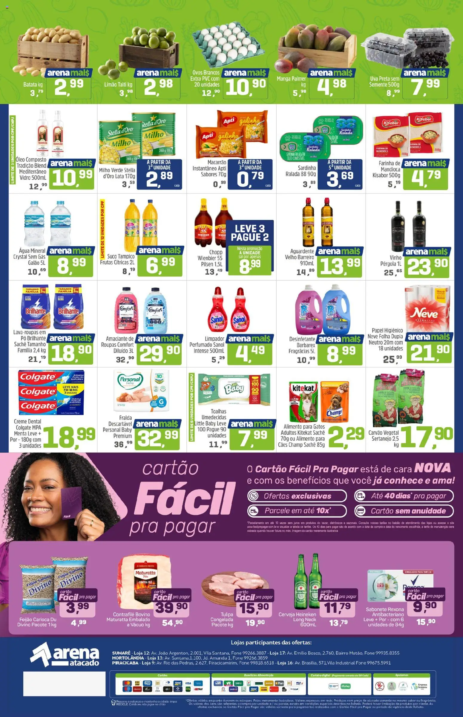 Arena Atacado Folheto - válido de 21.11.2025 | Página: 2 | Produtos: Carvão vegetal, Farinha de mandioca, Óleo, Carteira