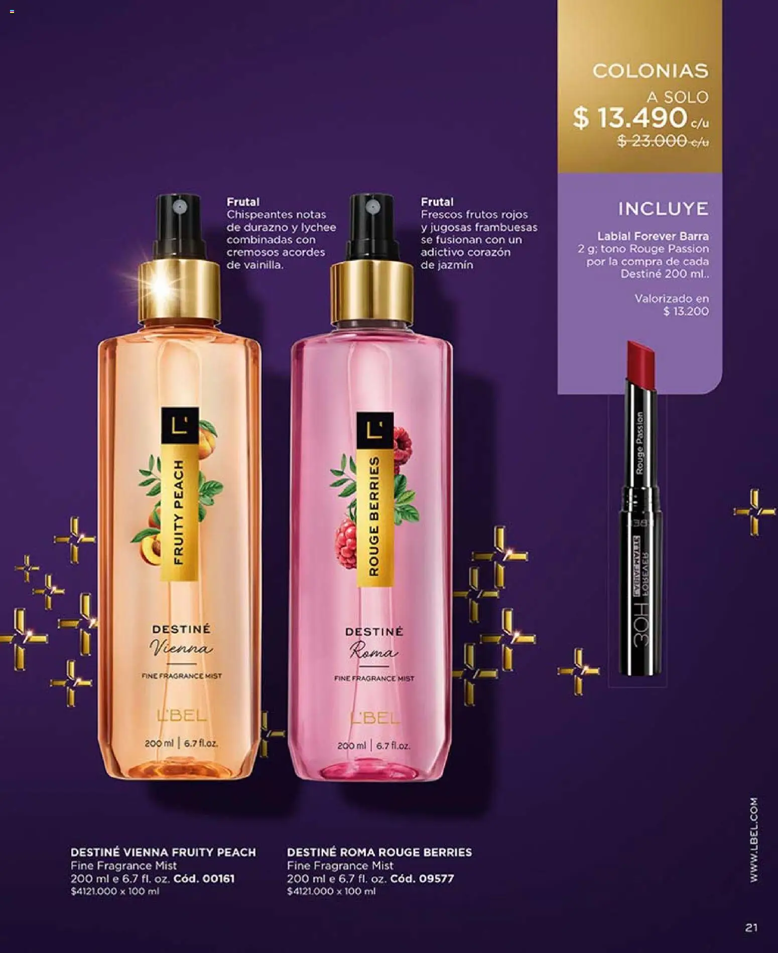 Catálogo L'Bel Campaña 6 │ válido desde el 01.04.2026 | Página: 21 | Productos: Labial, Durazno