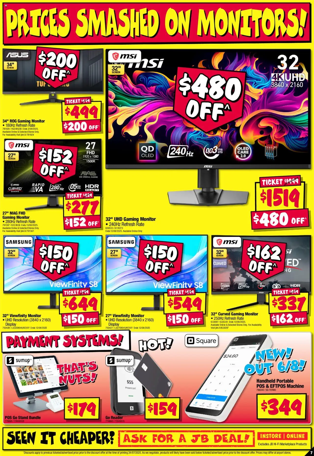 JB Hi-Fi catalogue - valid from 31.07.2025 | Page: 7 | Products: Nuts, Monitor, Portable, Screen