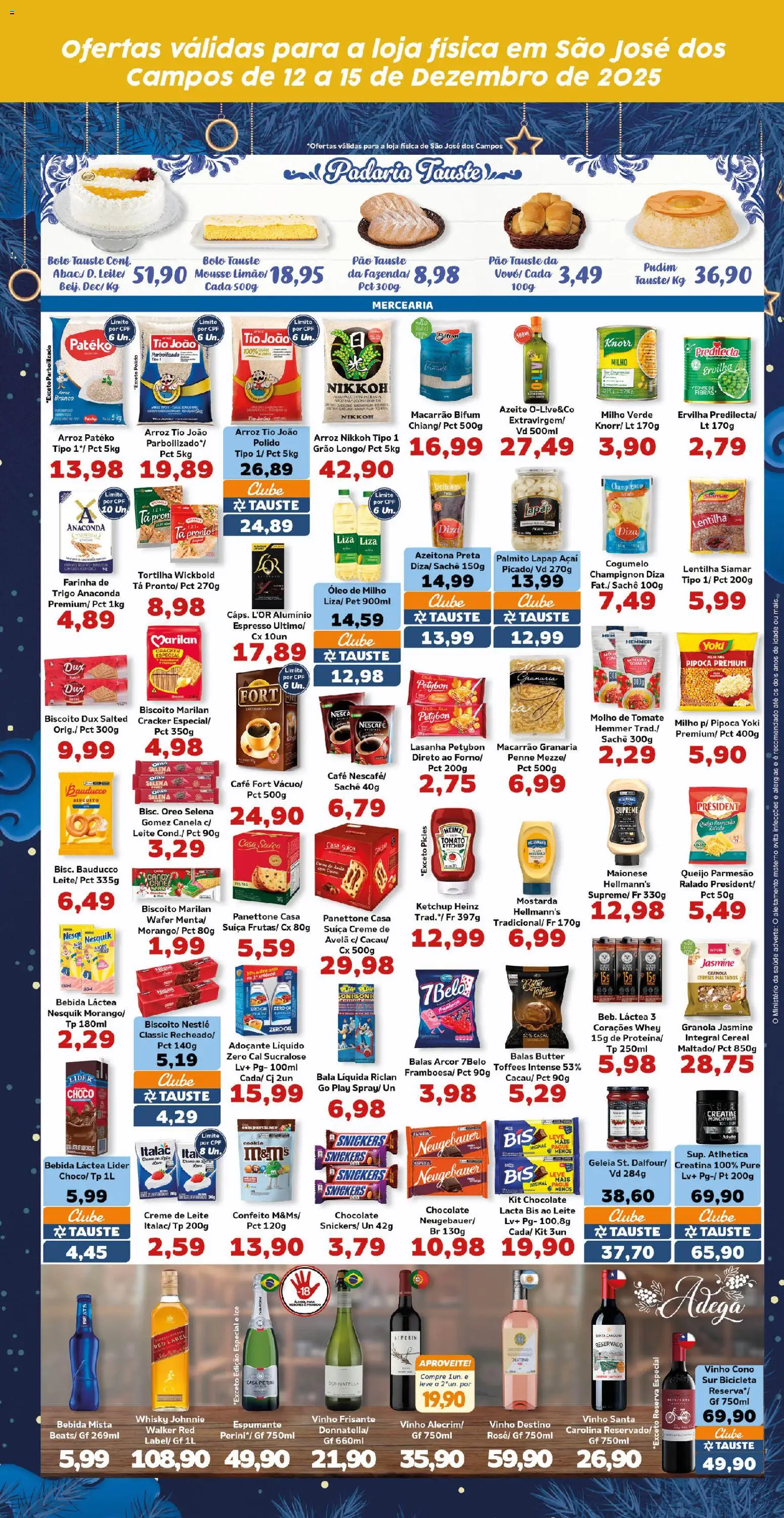 Tauste Folheto - válido de 12.12.2025 | Página: 3 | Produtos: Whisky, Café, Vinho, Maionese