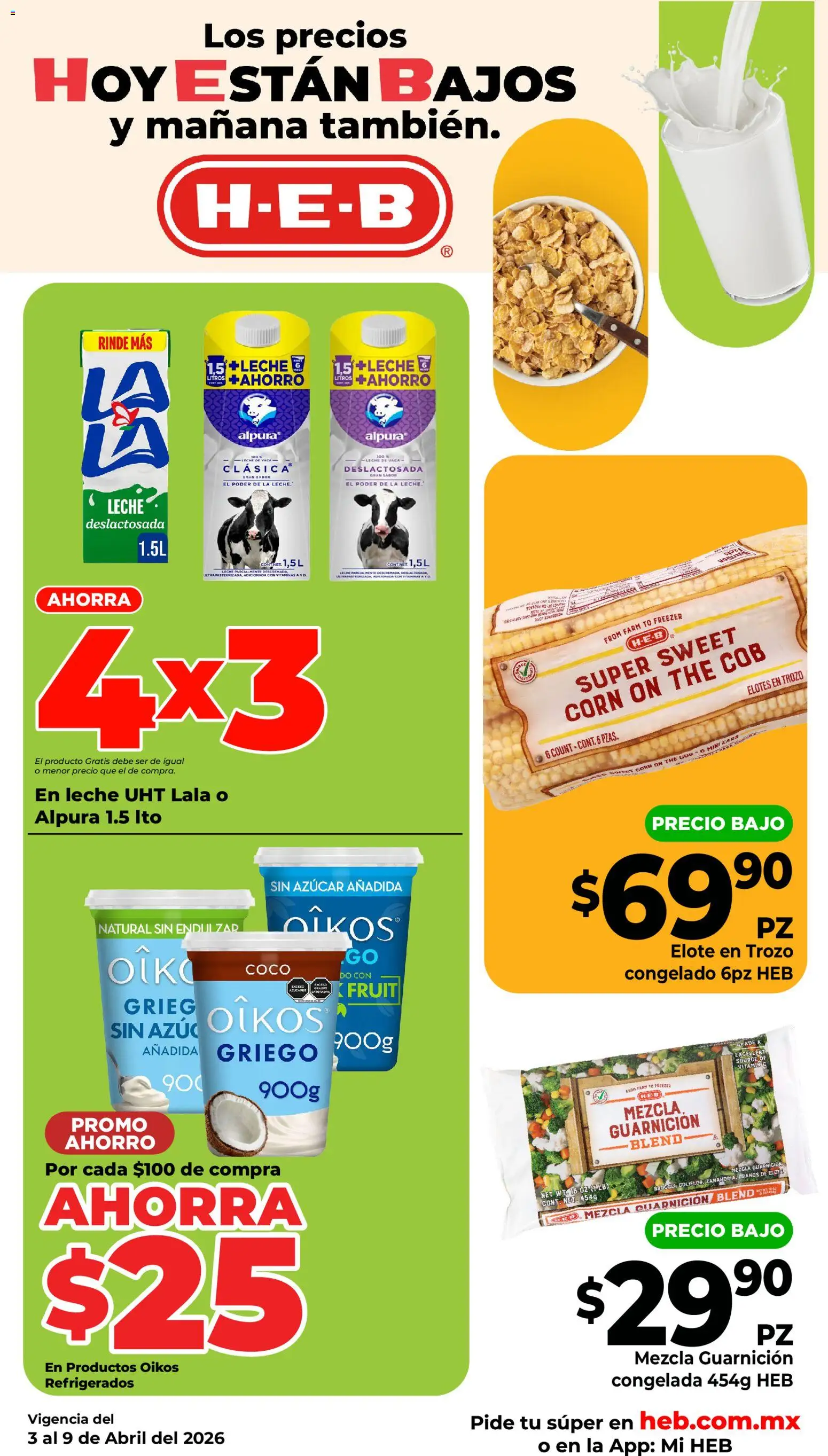 Nuevas ofertas de H-E-B válidas en toda la República Mexicana desde el 03.04.2026. ¡Encuentra las mejores ofertas en H-E-B folleto! | Página: 6 | Productos: Azúcar, Leche