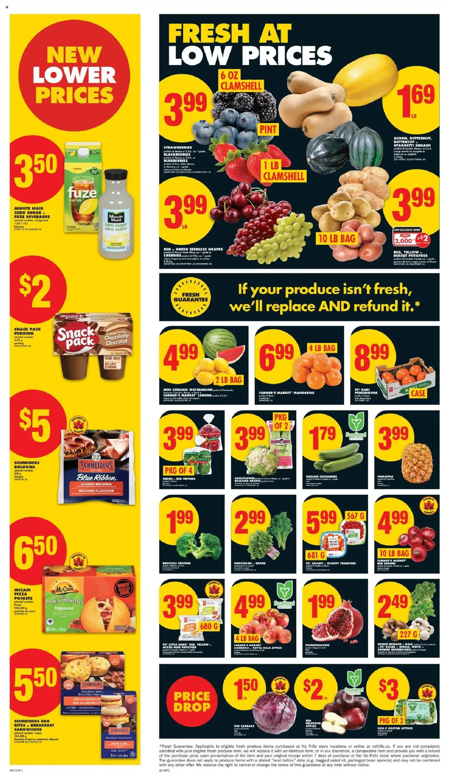 No Frills flyer valid from 08.01.2026 | Page: 2 | Products: Tea, Potatoes, Bag, Milk