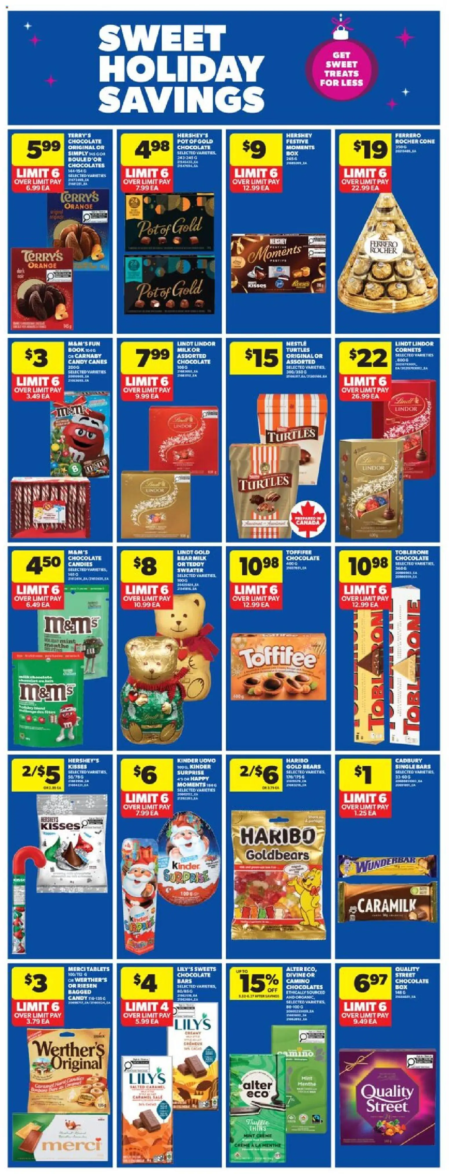 Real Canadian Superstore flyer valid from 04.12.2025 | Page: 8 | Products: Candies, Milk, Sweater, Chocolate
