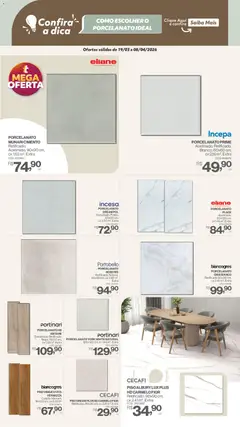 Telhanorte - Ofertas atuais - Pré-Visualização do folheto da loja Telhanorte, válido de 19.03.2026 | Página: 2 | Produtos: Piso, Porcelanato, Cimento
