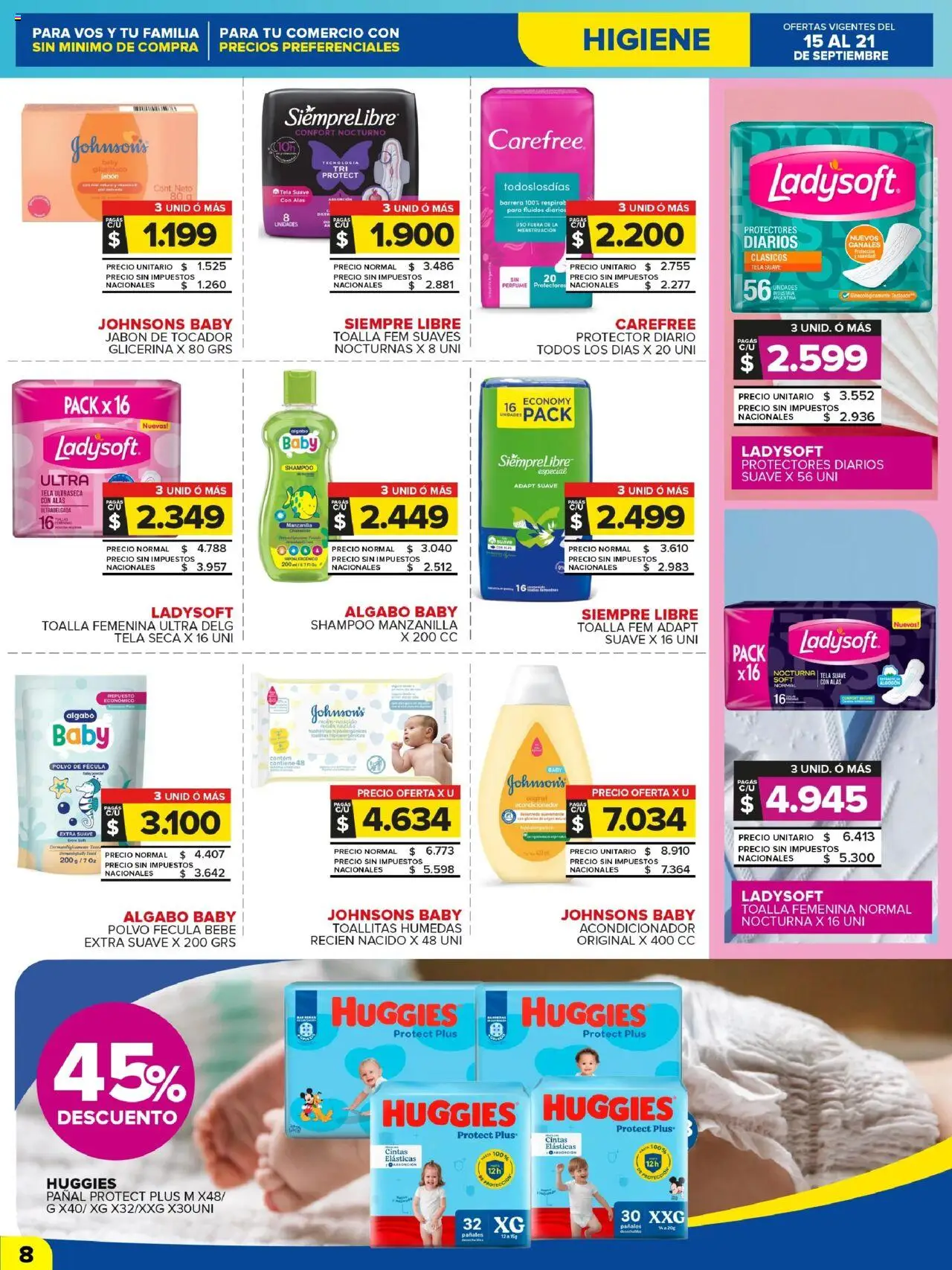 Carrefour Maxi catálogo - Jujuy │ válido desde el 15.09.2025 | Página: 8 | Productos: Shampoo, Acondicionador, Jabón, Pañales