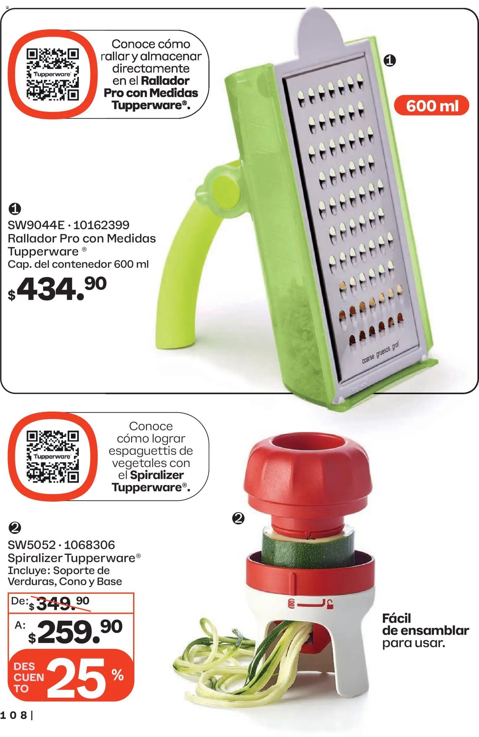 Nuevas ofertas de Tupperware válidas en toda la República Mexicana desde el 23.02.2026. ¡Encuentra las mejores ofertas en Tupperware catálogo! | Página: 108 | Productos: Contenedor