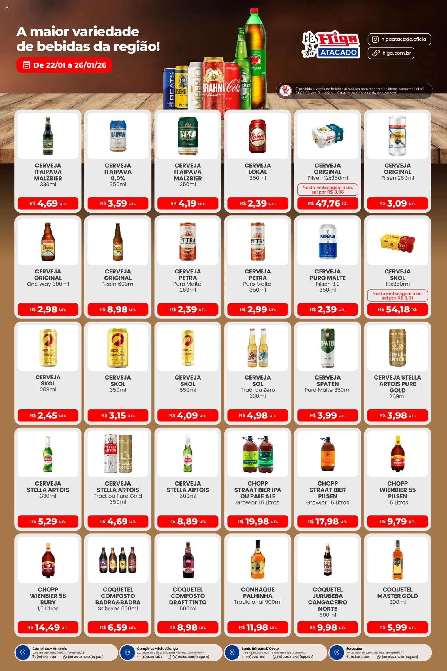 Higa Atacado Folheto - válido de 22.01.2026 | Página: 2 | Produtos: Conhaque, Aliança, Cerveja
