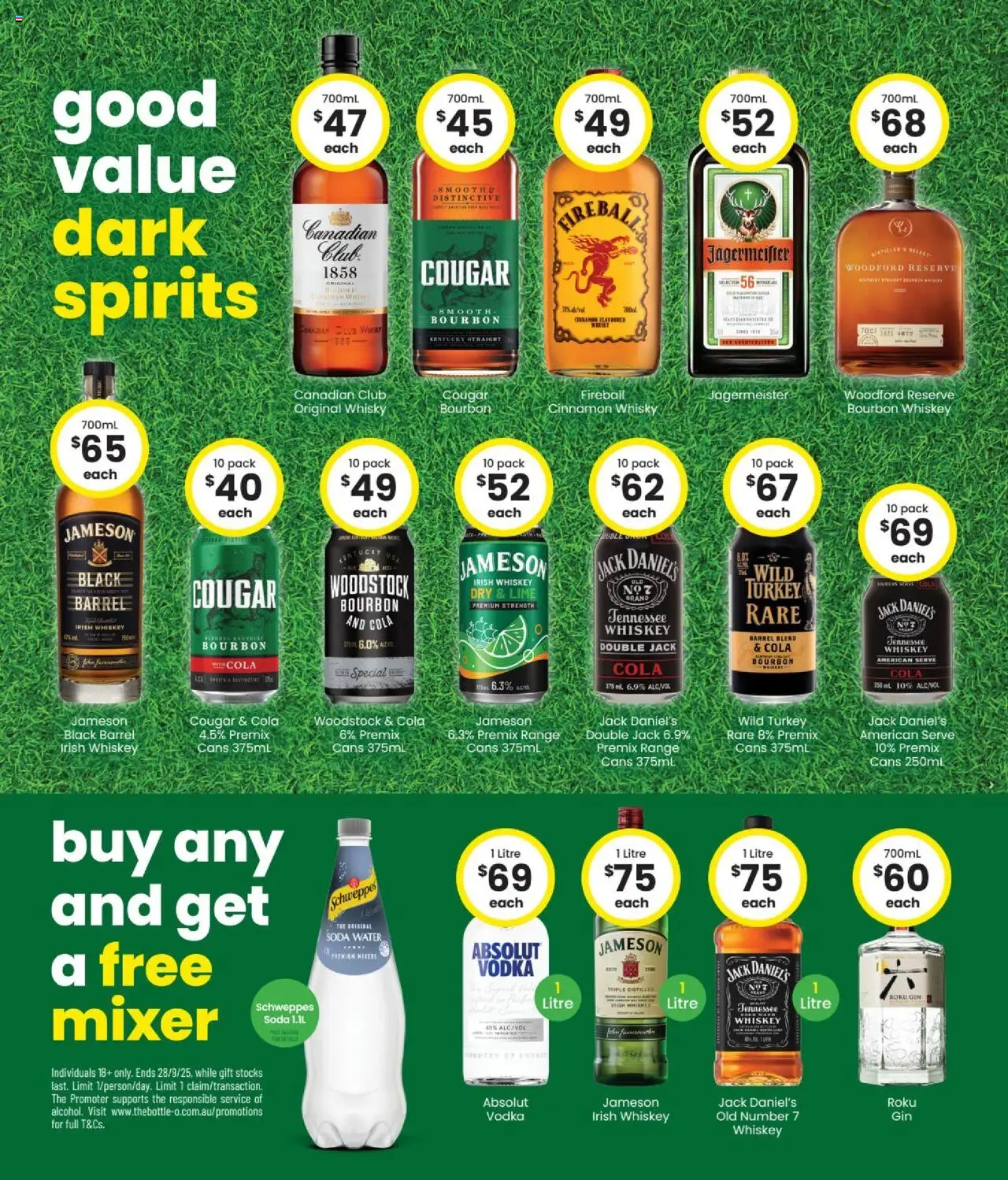 The Bottle-O catalogue - valid from 15.09.2025 | Page: 4 | Products: Gin, Whiskey, Turkey, Mixer
