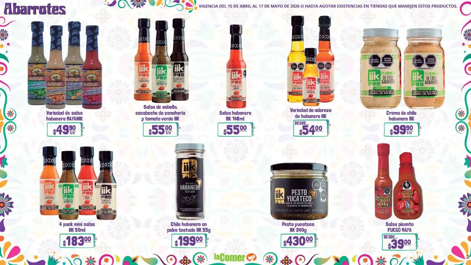 Nuevas ofertas de La Comer válidas en toda la República Mexicana desde el 15.04.2026. ¡Encuentra las mejores ofertas en La Comer folleto! | Página: 2 | Productos: Aderezo, Queso, Zanahoria, Polvo