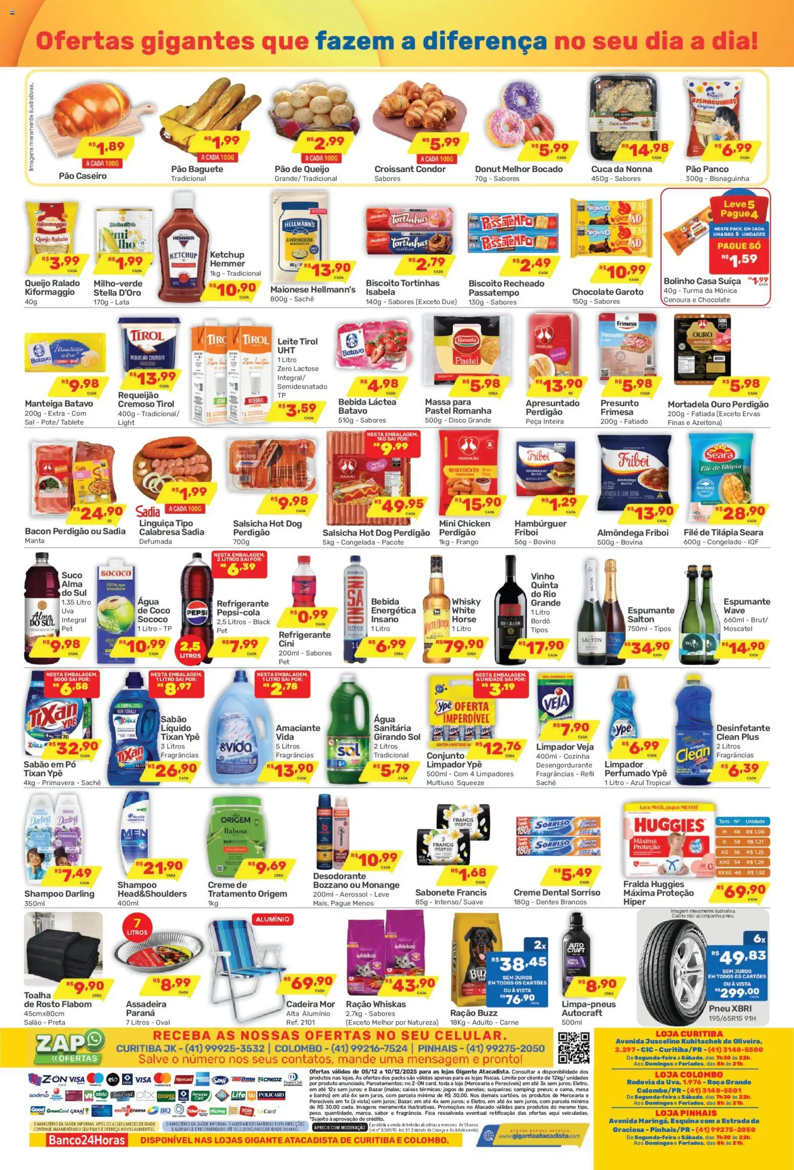 Gigante Atacadista Folheto - válido de 05.12.2025 | Página: 2 | Produtos: Leite, Pão, Chocolate, Disco
