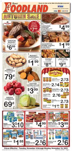 Preview of Foodland weekly ads valid from 04.11.2025