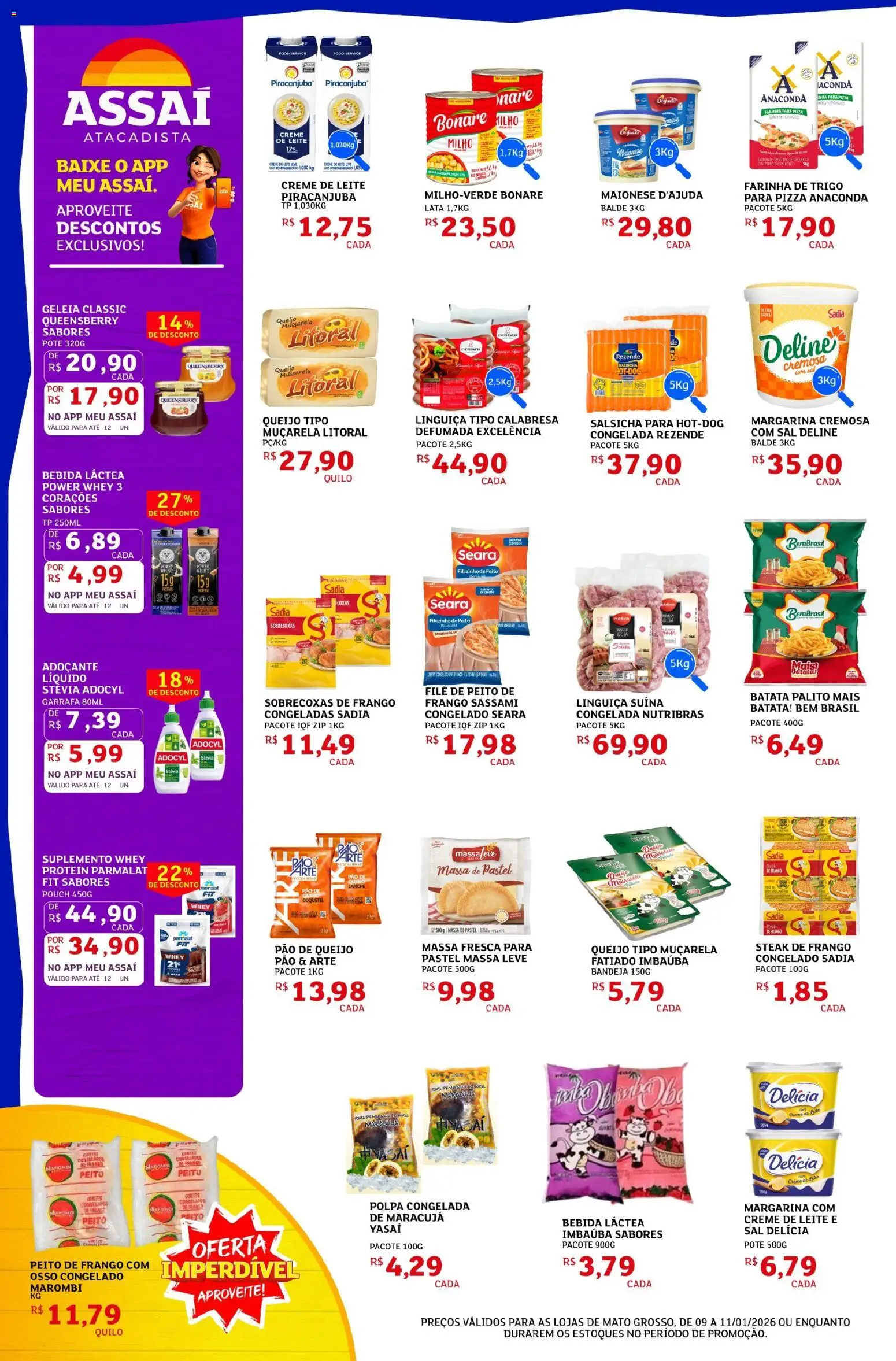 Assaí Atacadista Folheto - válido de 09.01.2026 | Página: 2 | Produtos: Maracujá, Linguiça, Muçarela, Frango