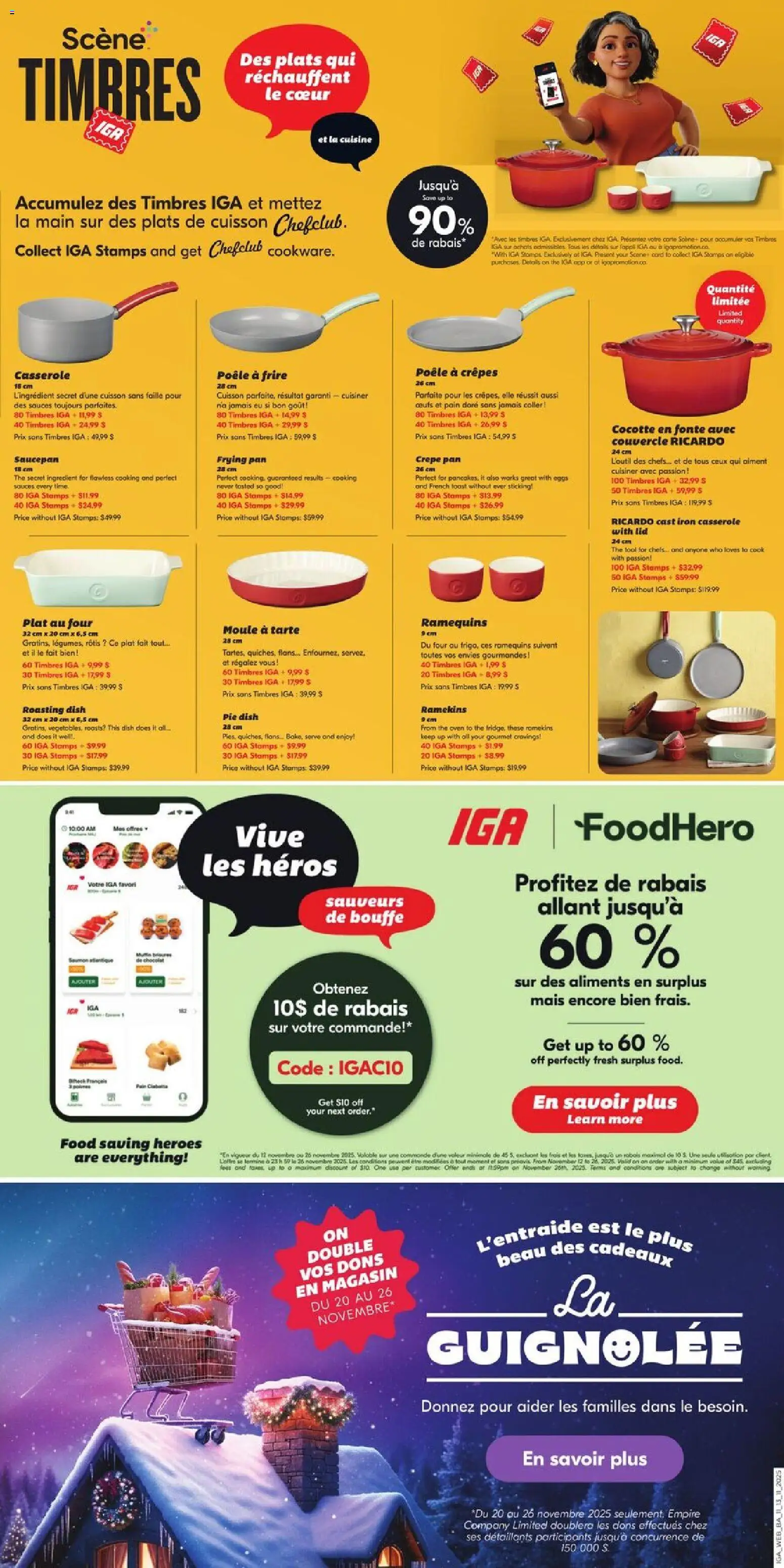 IGA flyer valid from 13.11.2025 | Page: 13 | Products: Oven, Iron, Eggs