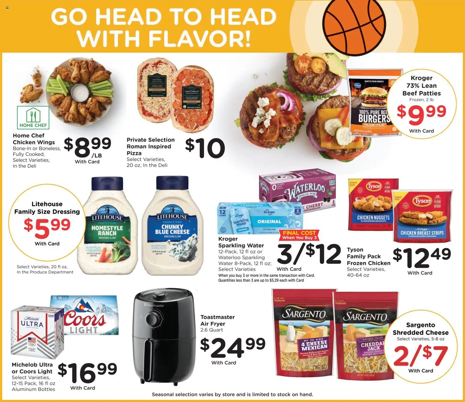 King Soopers Weekly Ad - valid from 25.03.2026 | Page: 9 | Products: Cheese, Pizza, Beef, Water