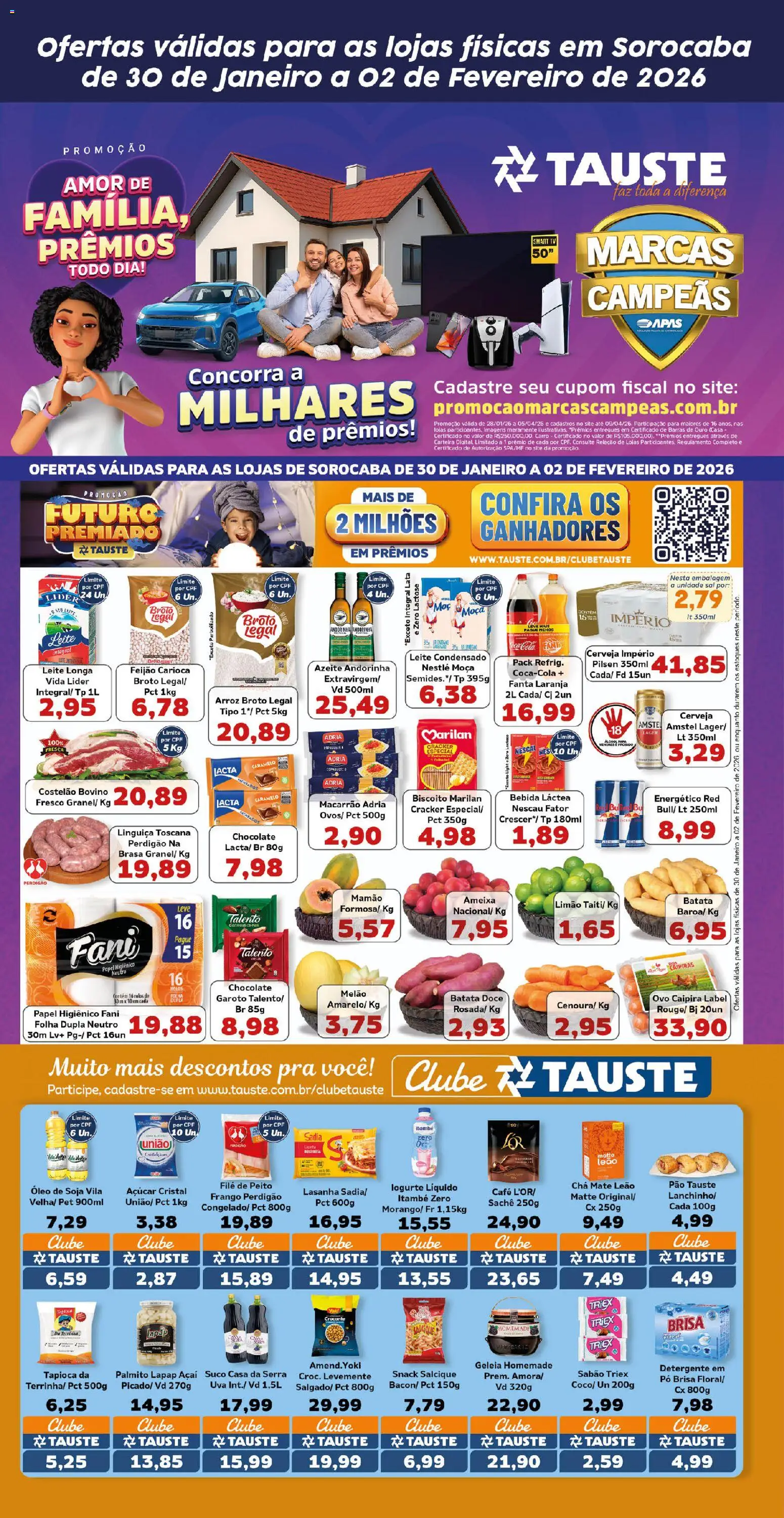 Tauste Folheto - válido de 30.01.2026 | Página: 2 | Produtos: Melão, Pó, Macarrão, Açaí