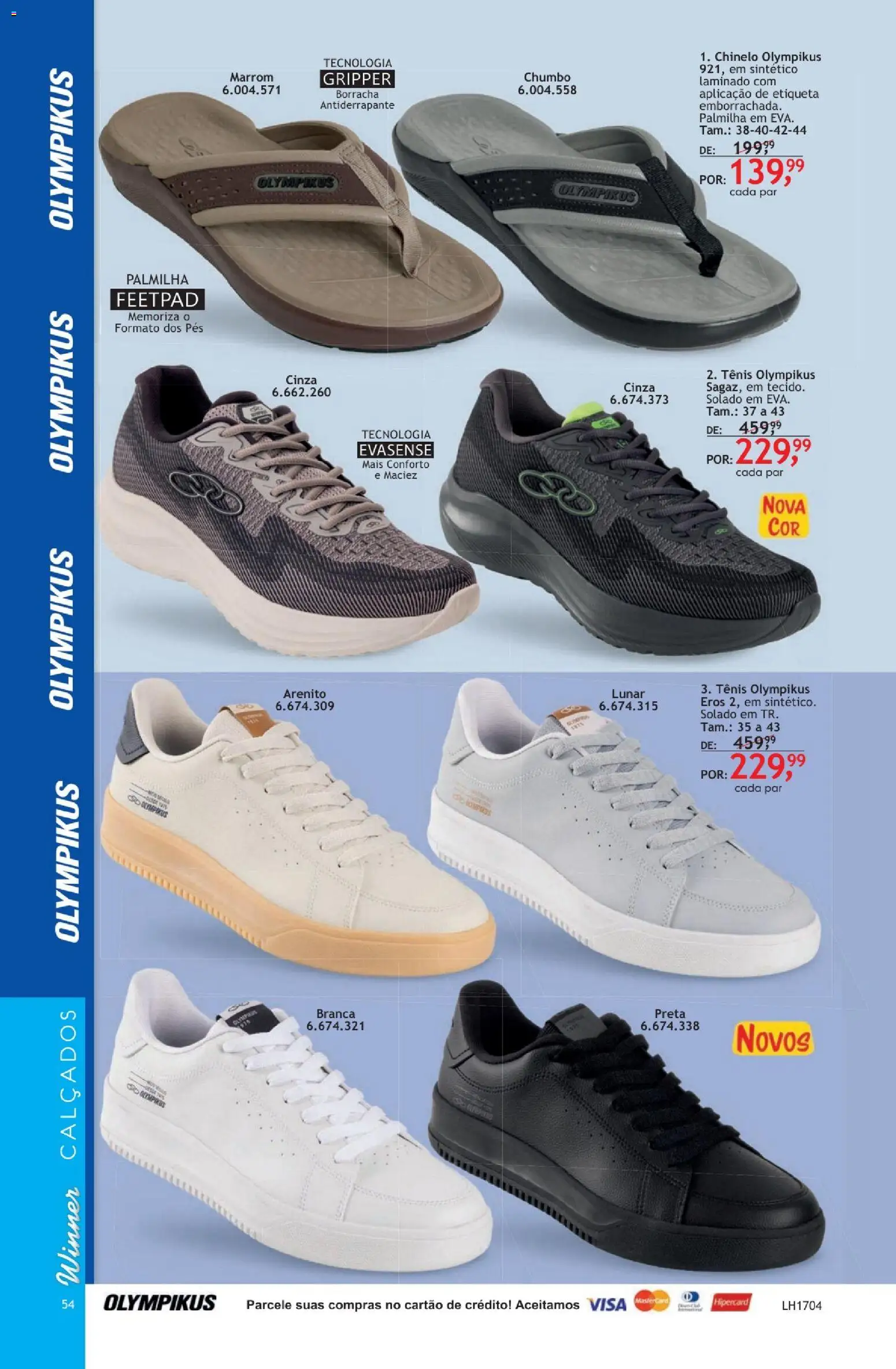 Quatro Estações Folheto - válido de 01.04.2026 | Página: 54 | Produtos: Borracha, Tênis, Palmilha