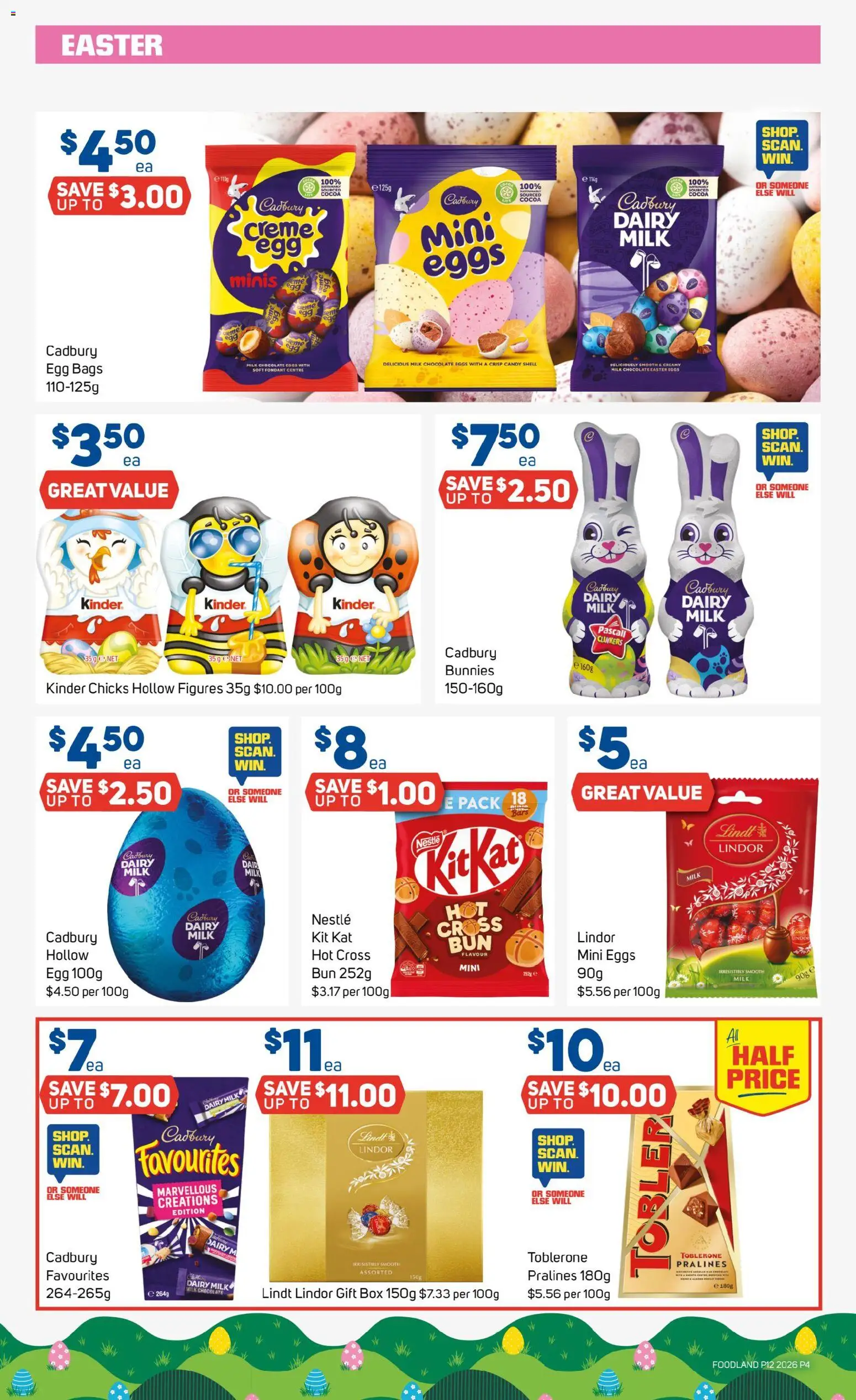 Foodland catalogue - valid from 18.03.2026 | Page: 4 | Products: Cocoa, Milk, Dairy, Eggs