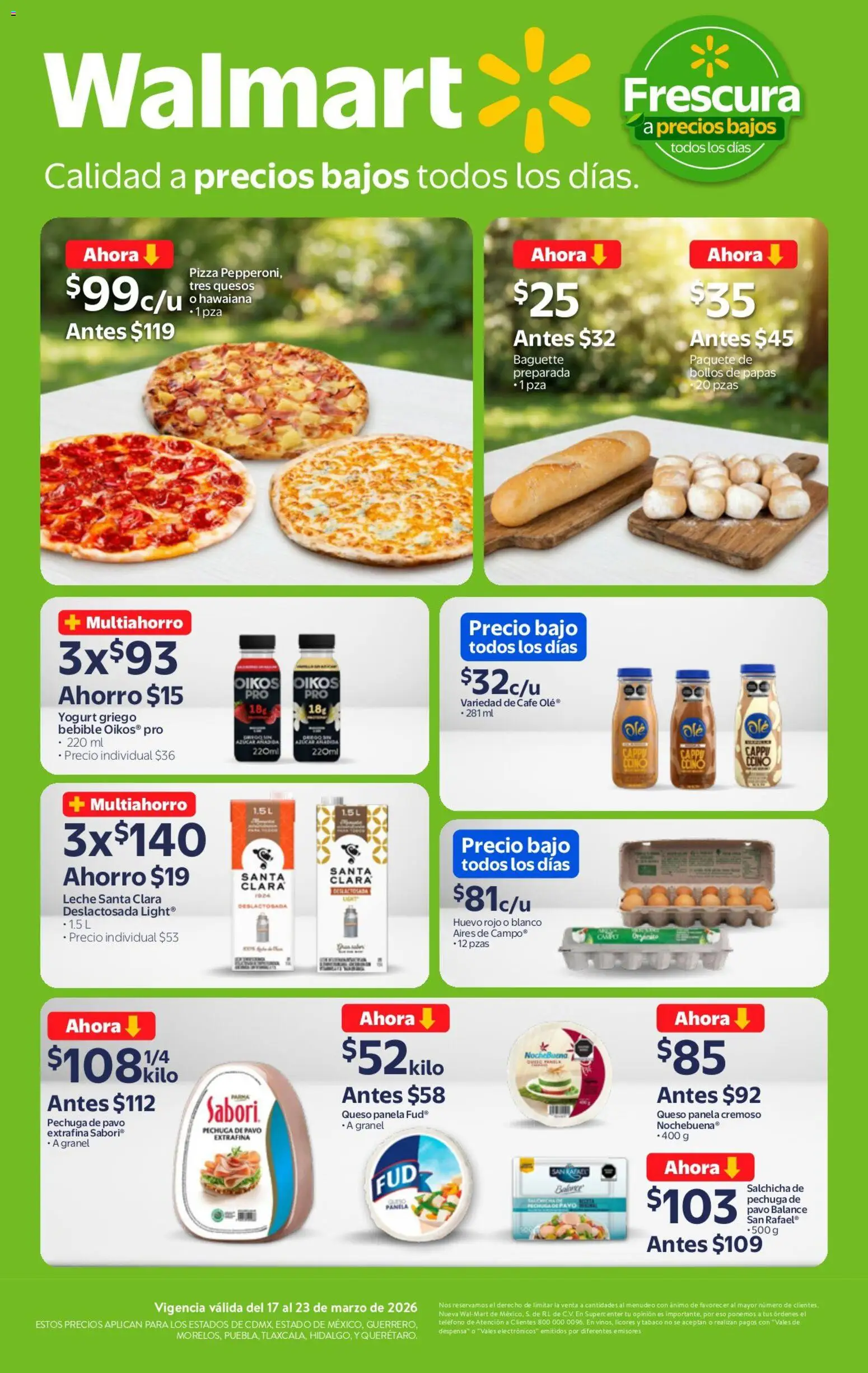 Nuevas ofertas de Walmart válidas en toda la República Mexicana desde el 17.03.2026. ¡Encuentra las mejores ofertas en Walmart folleto Calidad y precios bajos! | Página: 4 | Productos: Salchicha, Huevo, Café, Despensa