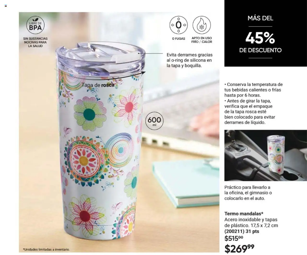 Nuevas ofertas de AVON válidas en toda la República Mexicana desde el 09.10.2025. ¡Encuentra las mejores ofertas en AVON - Casa & Estilo 16 2025! | Página: 65 | Productos: Termo