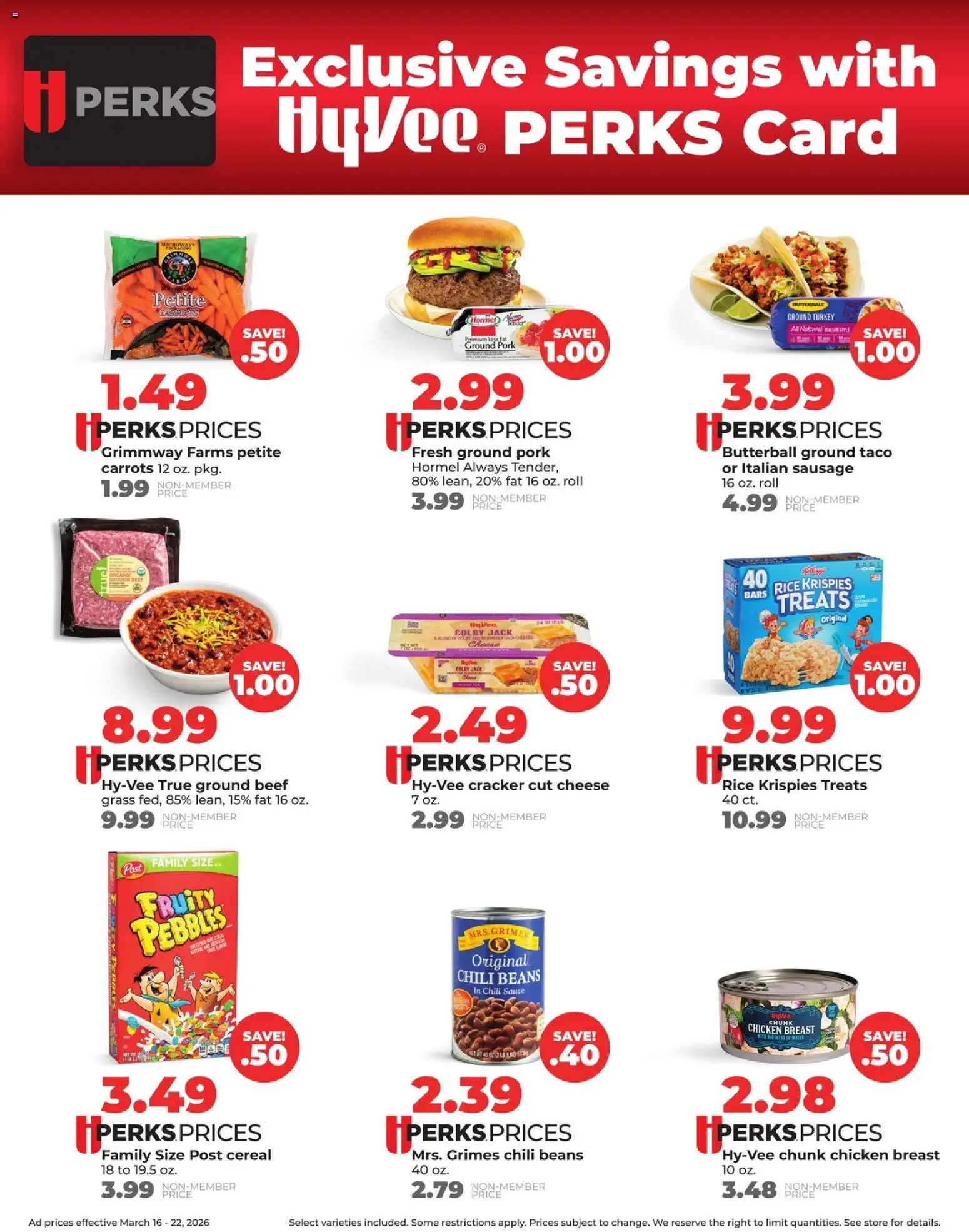 HyVee Weekly Ad - valid from 16.03.2026 | Page: 9 | Products: Cheese, Beef, Sauce, Sausage