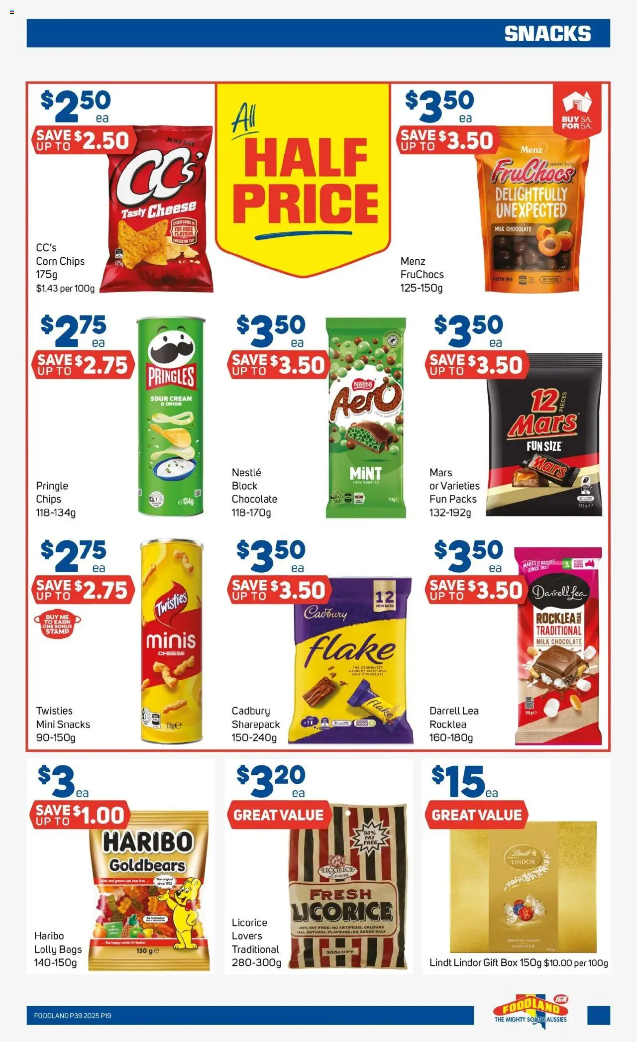 Foodland catalogue - valid from 24.09.2025 | Page: 19 | Products: Cheese, Chips, Cream, Salt