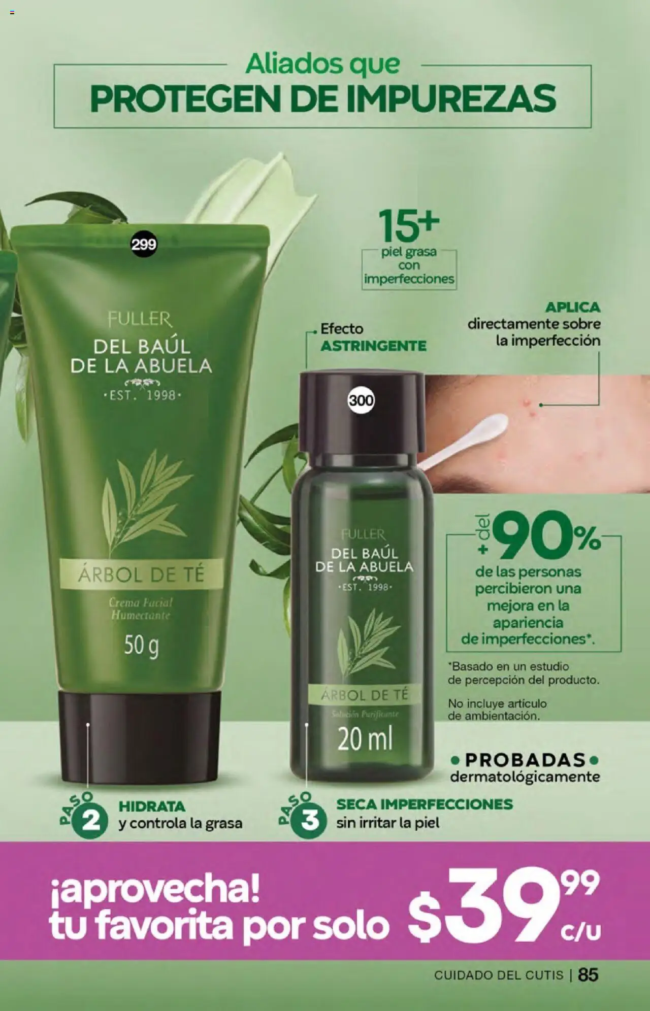 Nuevas ofertas de Fuller válidas en toda la República Mexicana desde el 01.10.2025. ¡Encuentra las mejores ofertas en Fuller - Campaña 13 2025! | Página: 85 | Productos: Crema, Té, Sobre