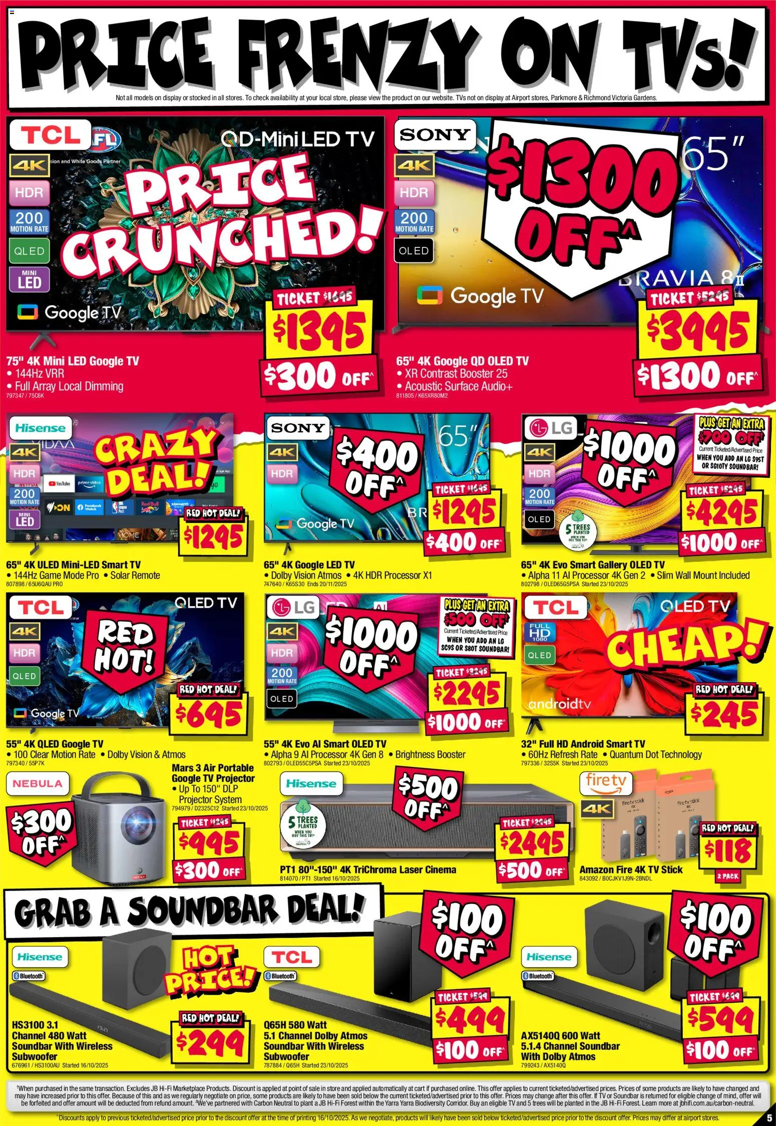 JB Hi-Fi catalogue - valid from 30.10.2025 | Page: 5 | Products: Plant, Audio, Portable, Smart tv