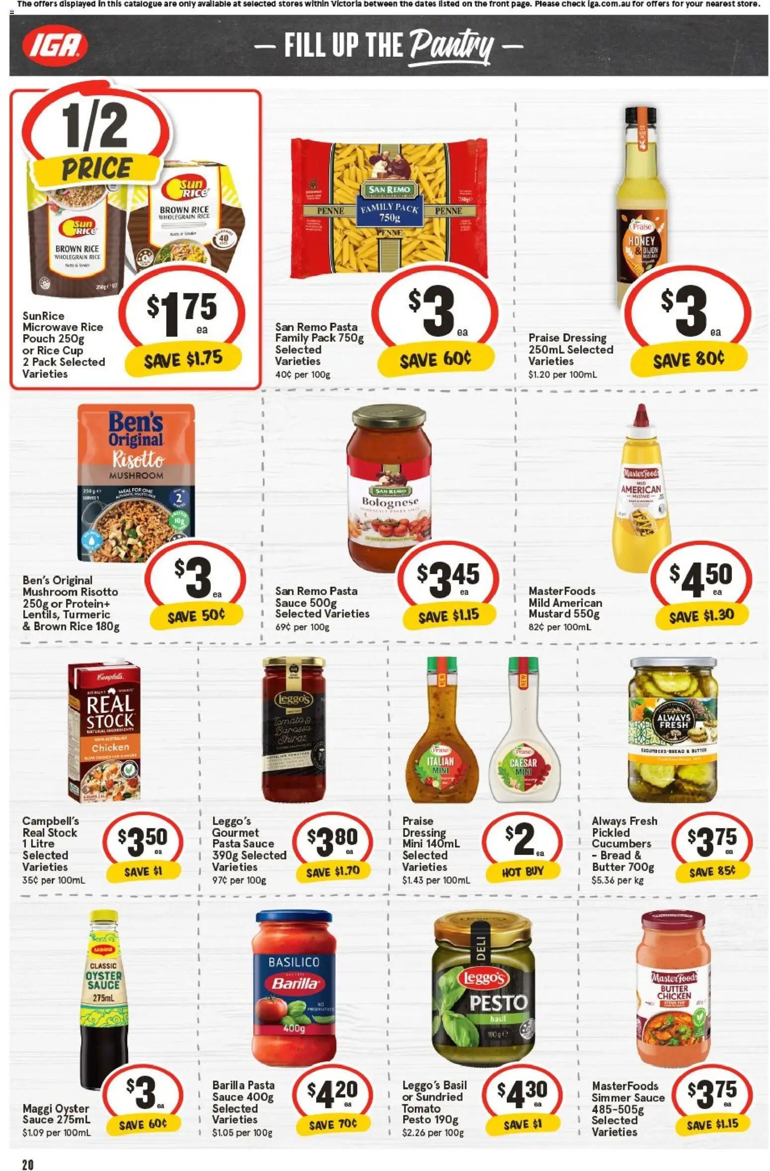 IGA catalogue - valid from 05.11.2025 | Page: 20 | Products: Bread, Mustard, Cucumbers, Microwave