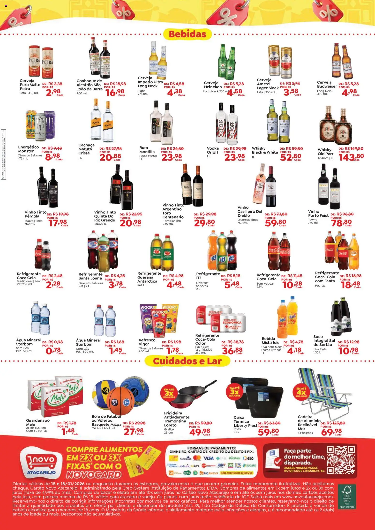 Novo Atacarejo Folheto - válido de 15.01.2026 | Página: 2 | Produtos: Guaraná, Bebida, Água mineral, Refrigerante