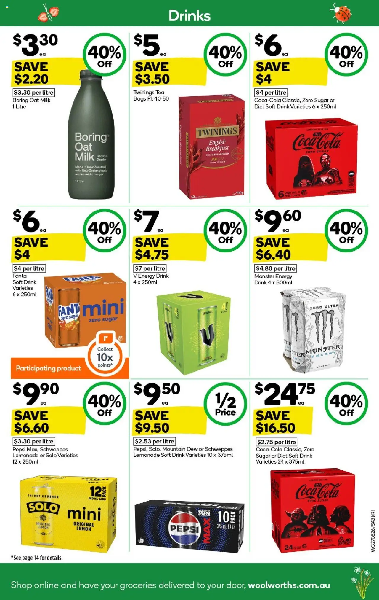 Woolworths catalogue - valid from 27.08.2025 | Page: 31 | Products: Milk, Tea, Pepsi, Lemon
