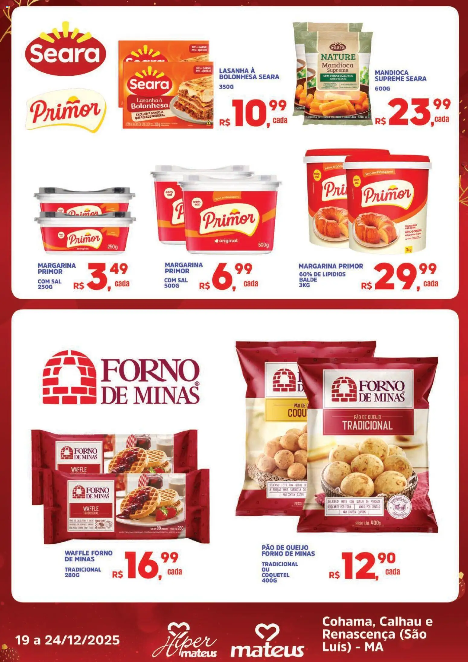 Mateus Folheto - válido de 19.12.2025 | Página: 6 | Produtos: Margarina primor, Carne, Lasanha, Sal